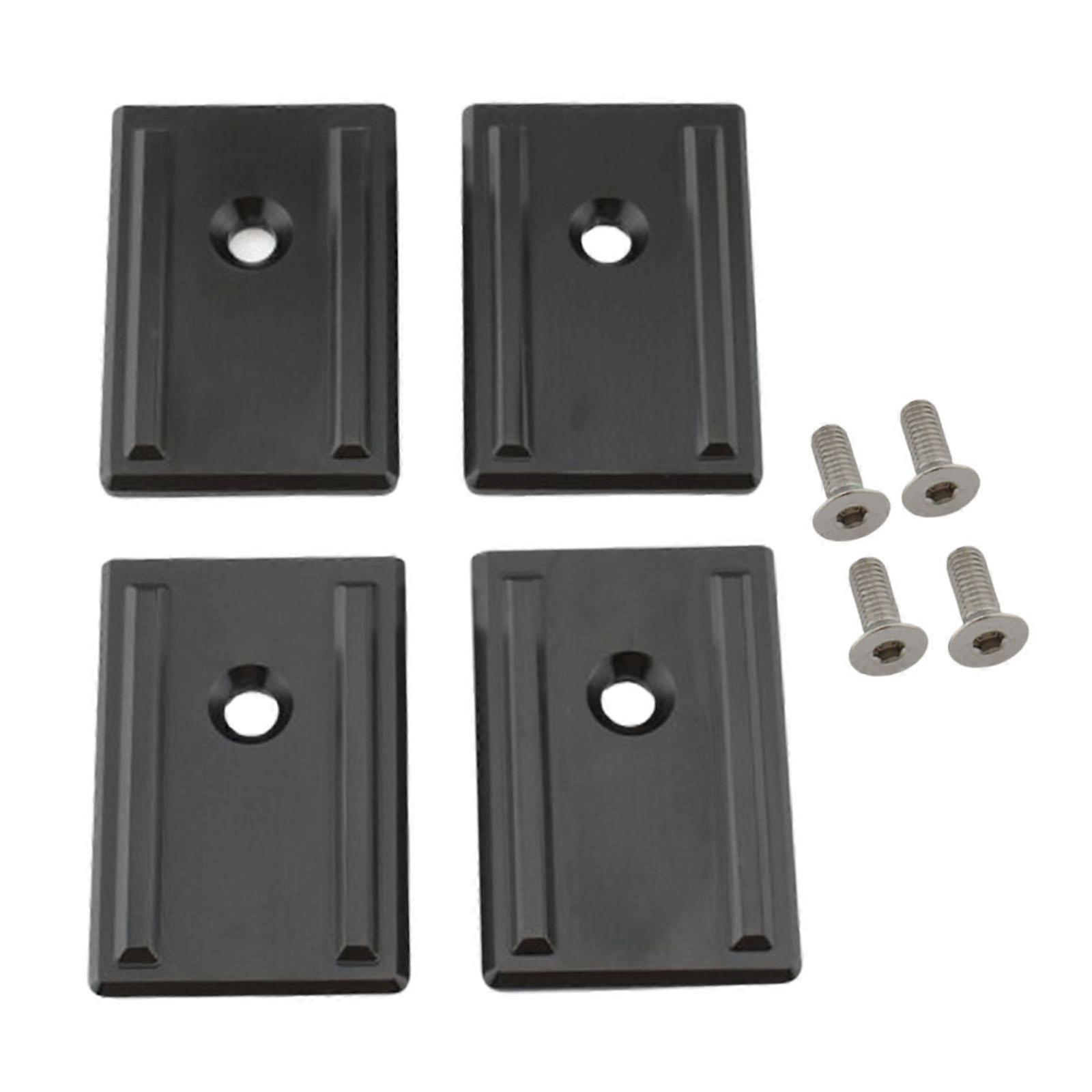 4x Engine Decorative Covers Replacement Aluminum Alloy with Screws Simple