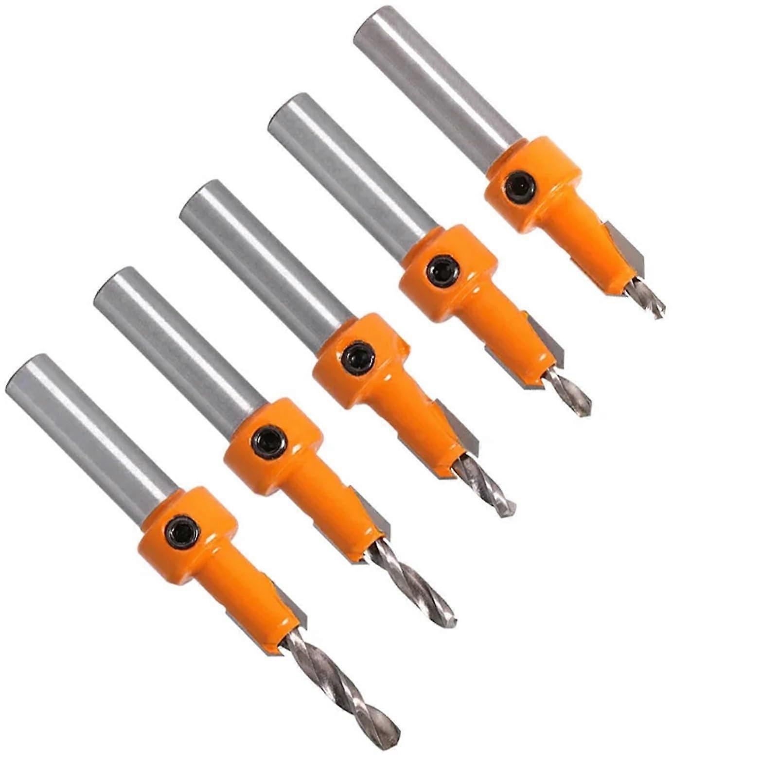 8mm Shank Woodworking Countersink Router Bit Screw Extractor Remon Demolition 5Pcs(8mm Set)