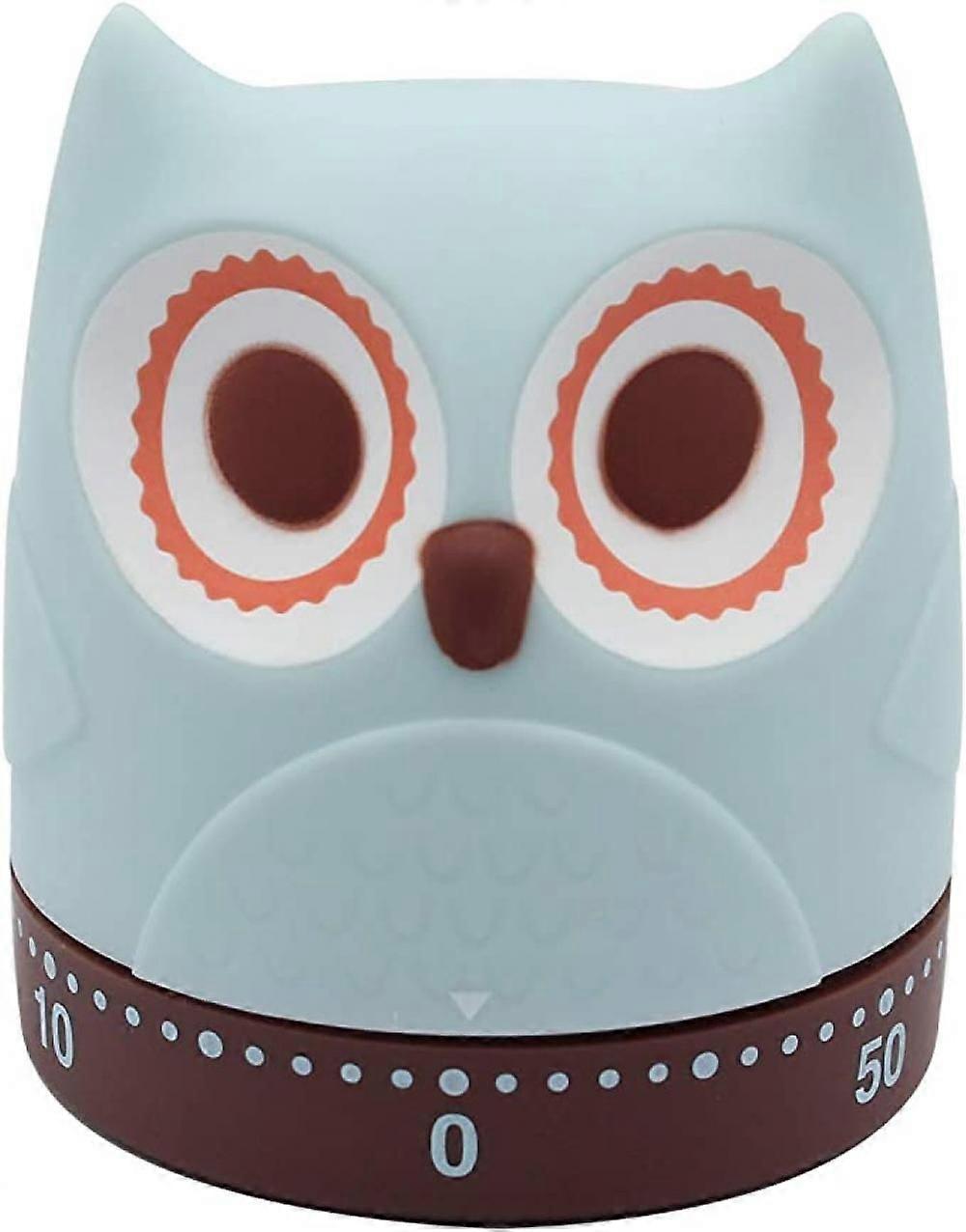 Timer Owl Type Time Manager Mechanical Kitchen Timer, Suitable for Kitchen, Study, Daily(Blue)