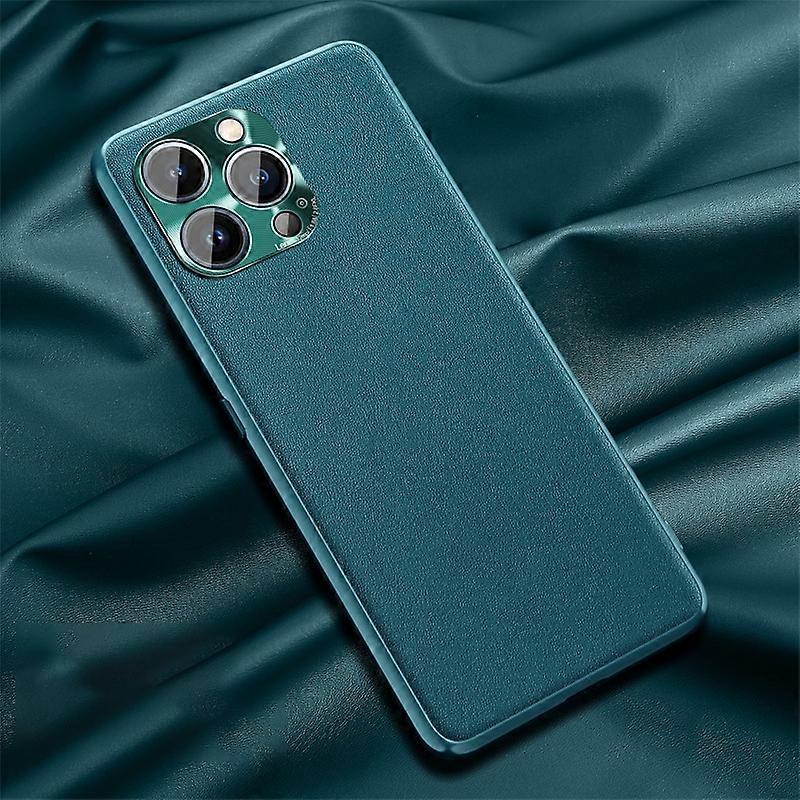 For iPhone 13 Pro Plain Skin Leather Case