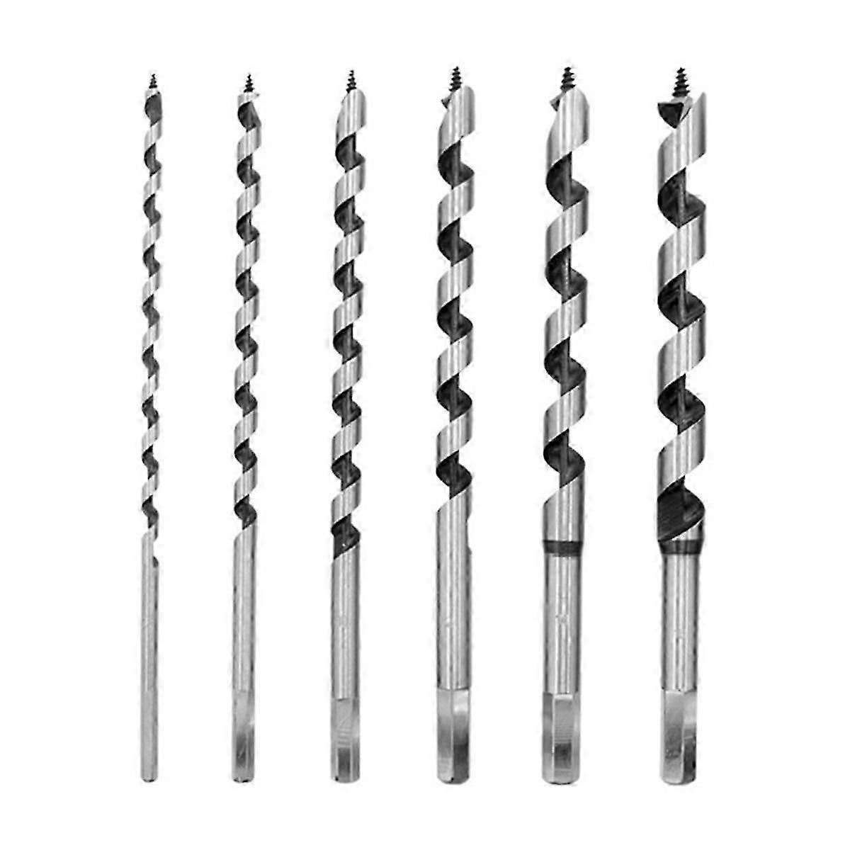 Lengthening Woodworking Roller Drill 230mm Set with Hexagonal Handle Wood Twist Wood Hole Drill 6-P