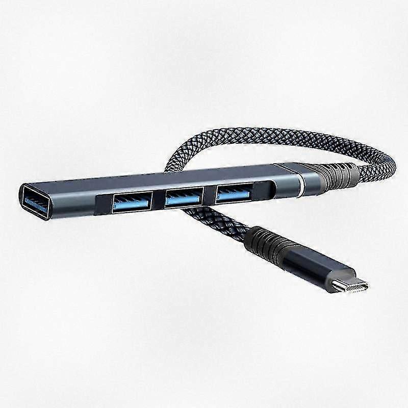 Compact USB 3.0 Hub with 4 High-Speed Ports for Multiple Devices Mini Splitter Adapter