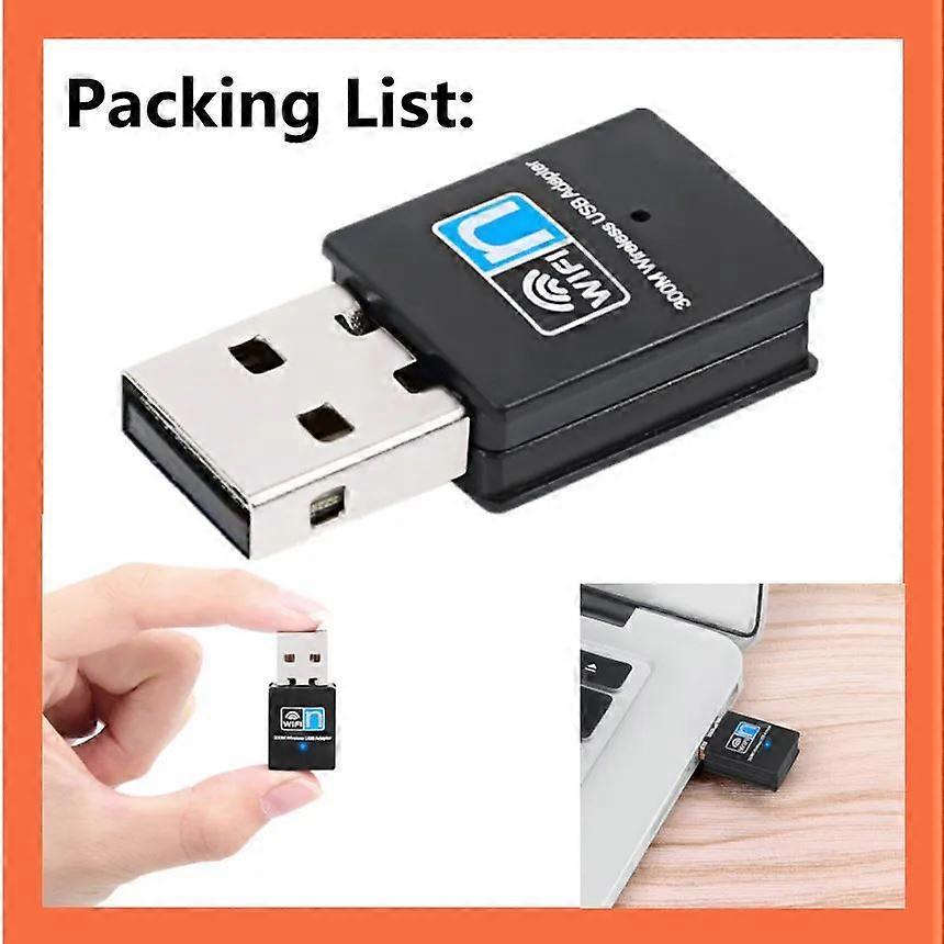 300 Mbit/s USB WiFi Wireless Adapter USB Netzwerkadapter 2,4 G Wireless Dongle Netzwerkkarte für Desktop (Optionen 300M)