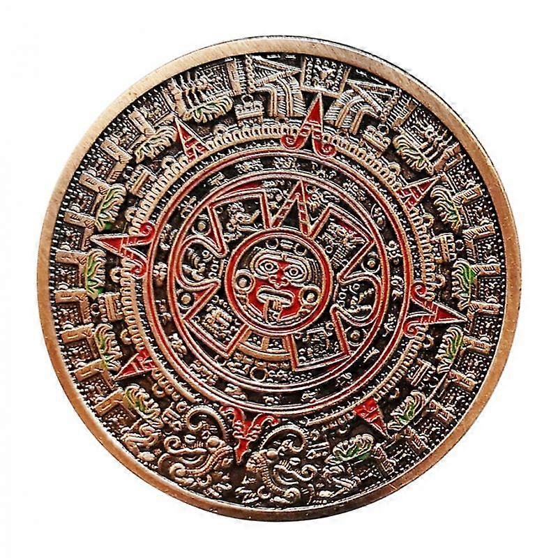 The Aztec Calendar Commemorative Coin Collection Present Home Decoration
