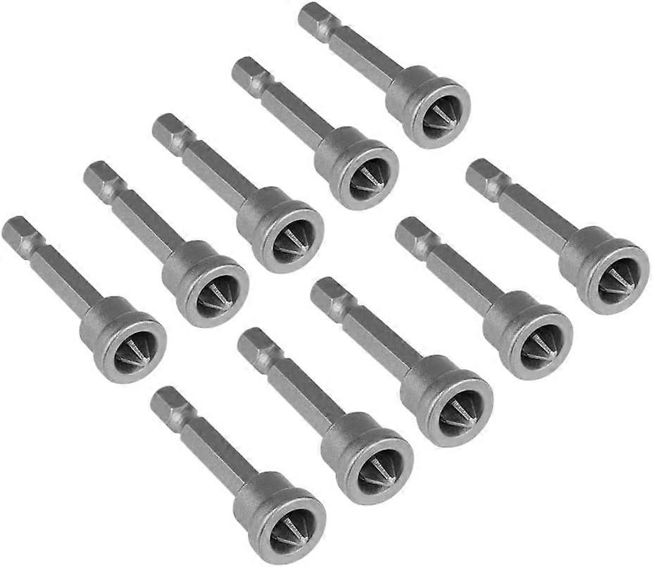 10pcs PH2 Magnetic Cross Screwdriver Bits with Hex Shank for Plasterboard Positioning