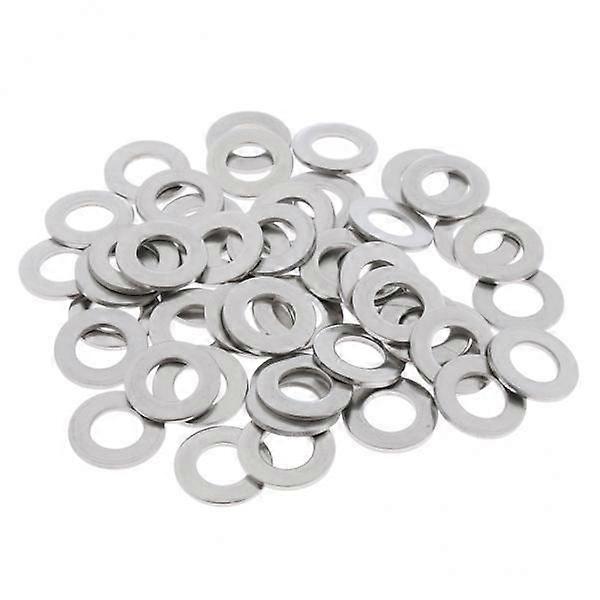 6x50pcs M8 Arruelas Planas de Aço Inoxidável Juntas de Isolamento Conjunto de Almofadas de Metal