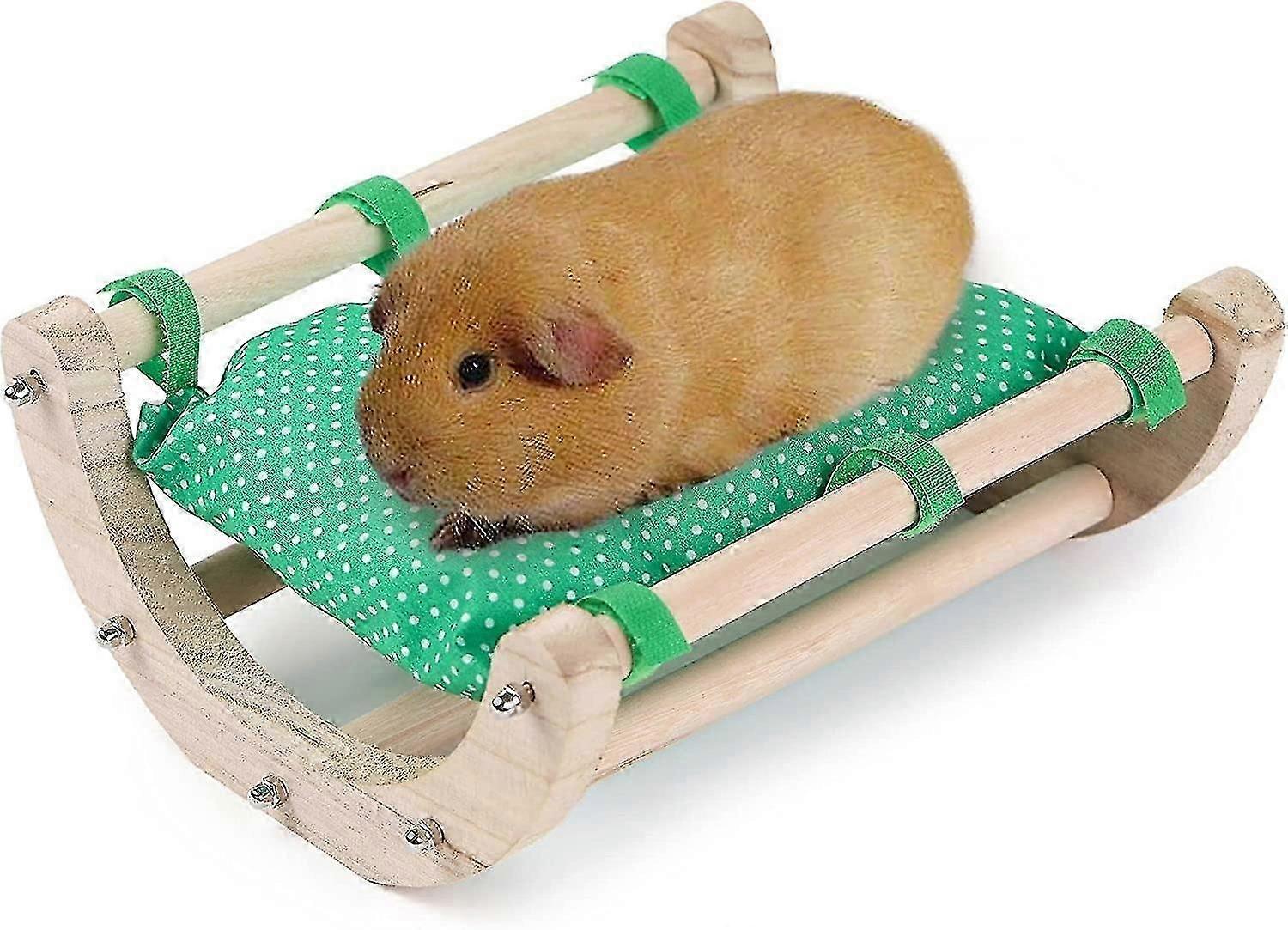 Squirrel Wooden Sofa Shaker Hamster Winter Warm Cotton Nest (green) 1 Piece - Ya01