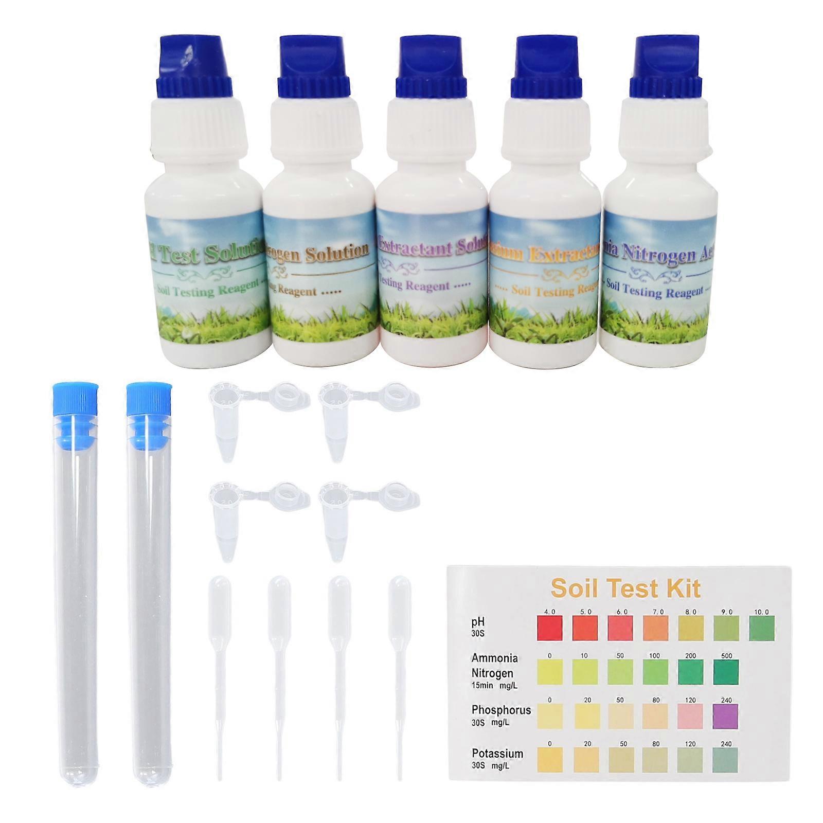 Soil Test Solution, Testing Different Soils, Quick Measurement of Ammonia Nitrogen Phosphorus Potassium