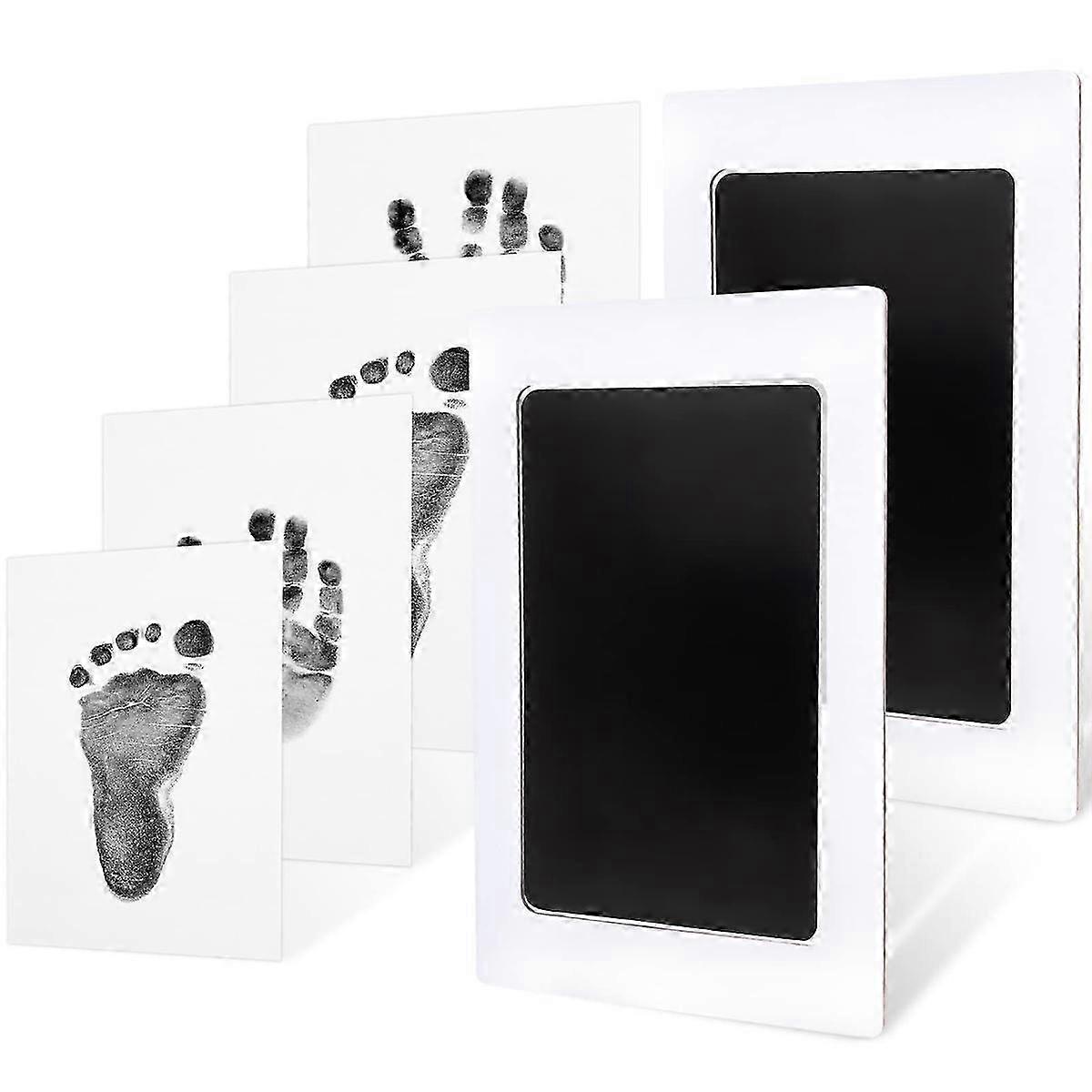 Paw Print Kit for Dog Cats, 4 Inkless Print Pads, 8 Imprint Cards, Nose Print Stamp Pad for Dogs, To