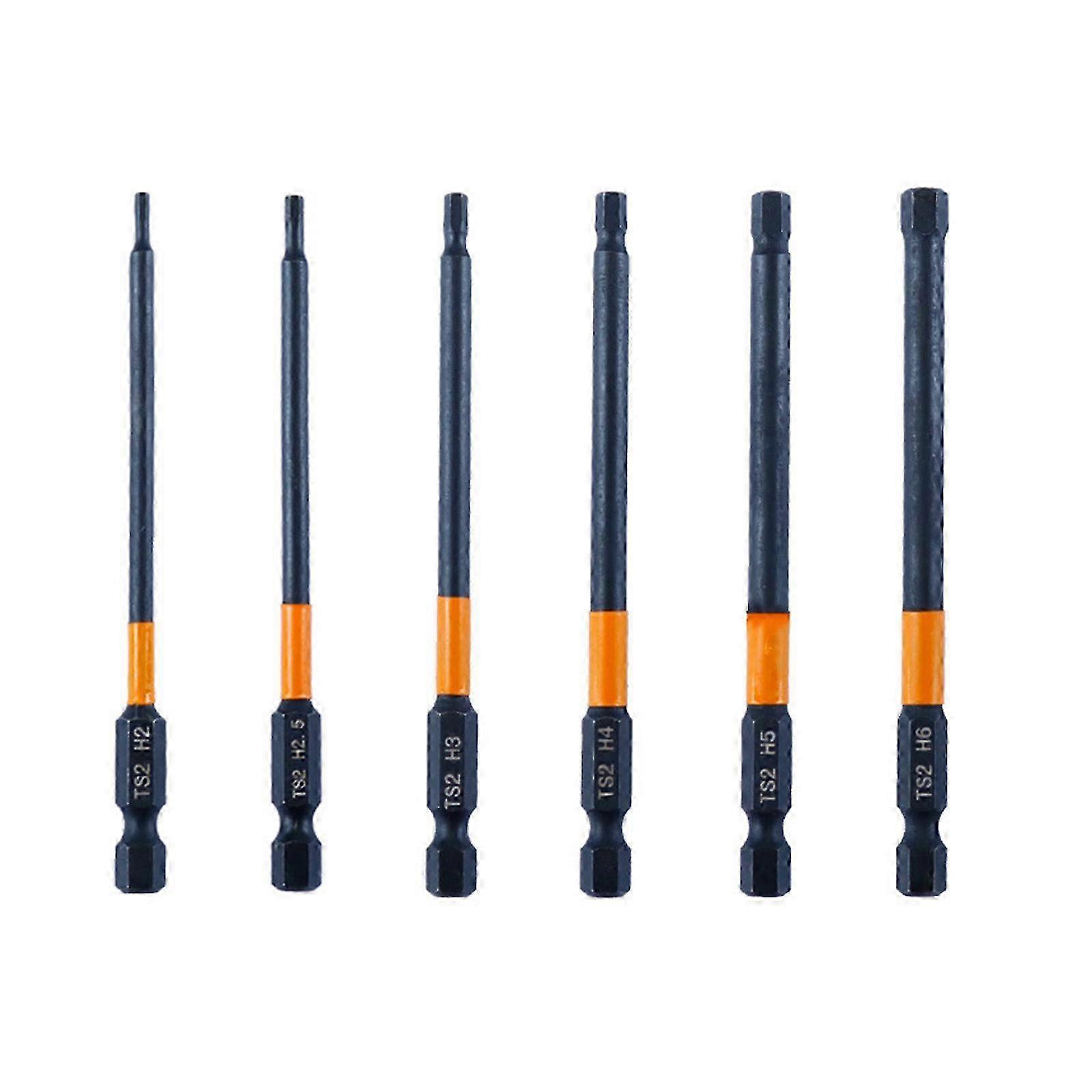 2025 6/7Pcs Allen Wrench Drill Bit 1/4inch Hex Shank Magnetic Screwdriver Bit Set Allen Key Bit Set for Assembling Furniture