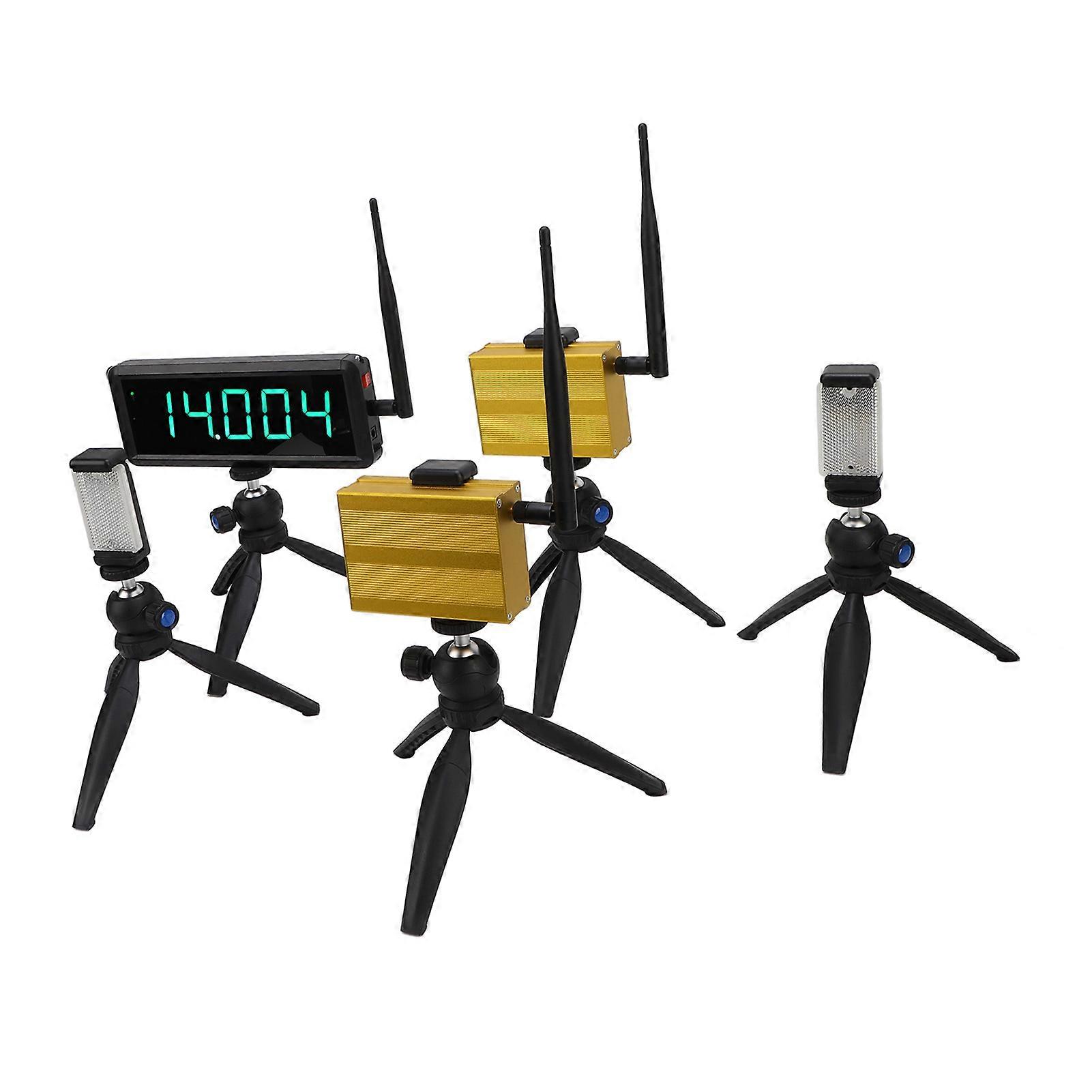 Wireless Laser Timer Battery Powered 5 Digit Digital Display Auto Reset Racing Timer for Sprint Race Track Field 