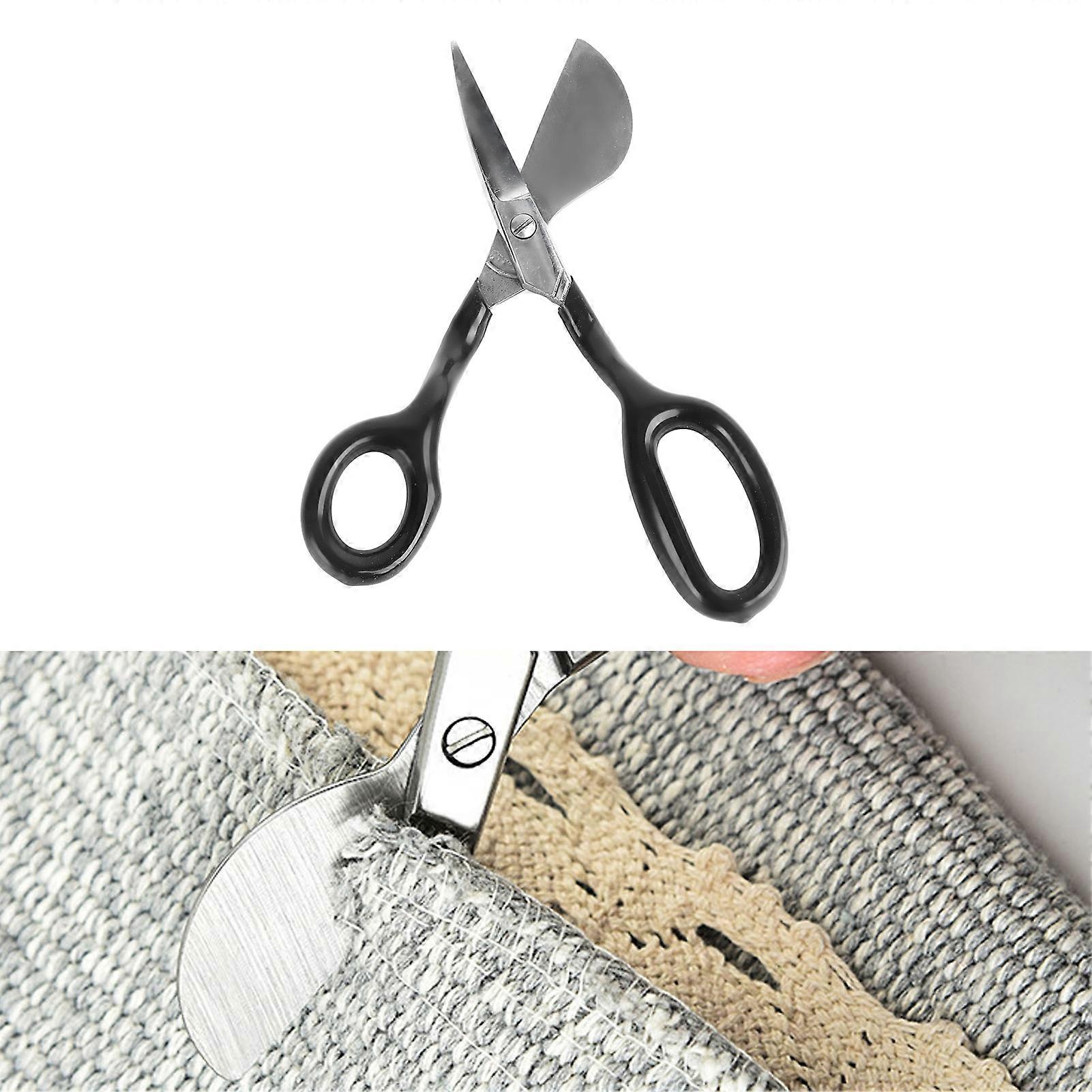 Duckbill Napping Saks 7 Tommers Teppe Haug Saks Duckbill Applikasjon Saks Ergonomisk grep for kunsthåndverk Broderi Svart 