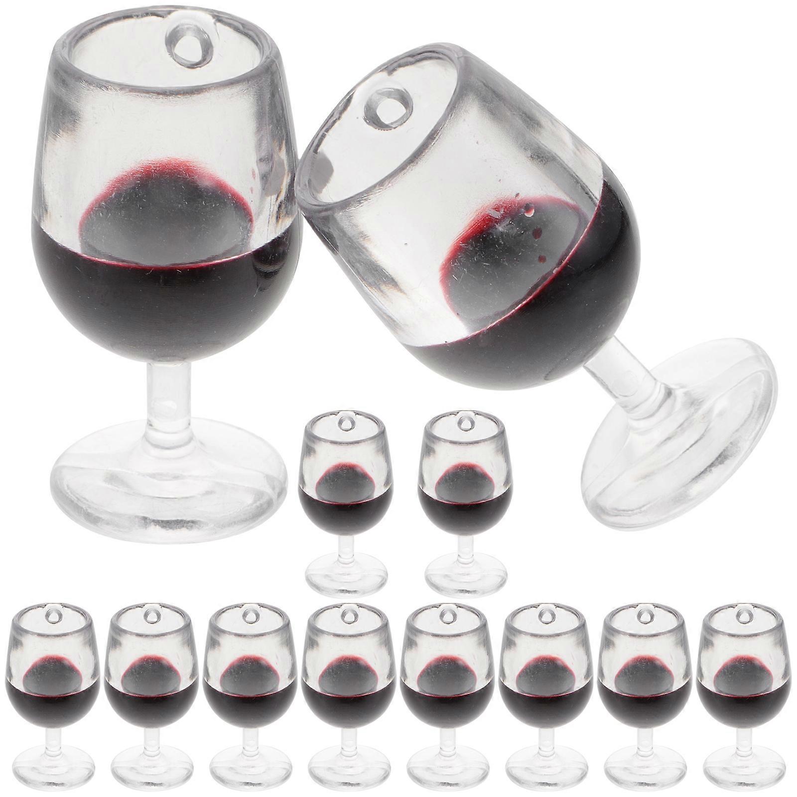 Micro Red Wine Goblet for Miniature Decor, Premium and Sturdy