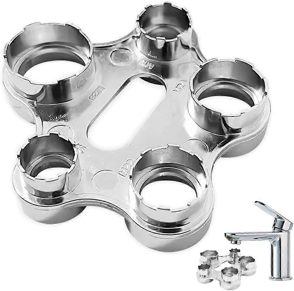 (Silver)Aerator Assembly Wrench, Faucet Aerator Wrench, Aerator Replacement Tool, Easy Disassembly and Cleaning, for All Types of Faucets