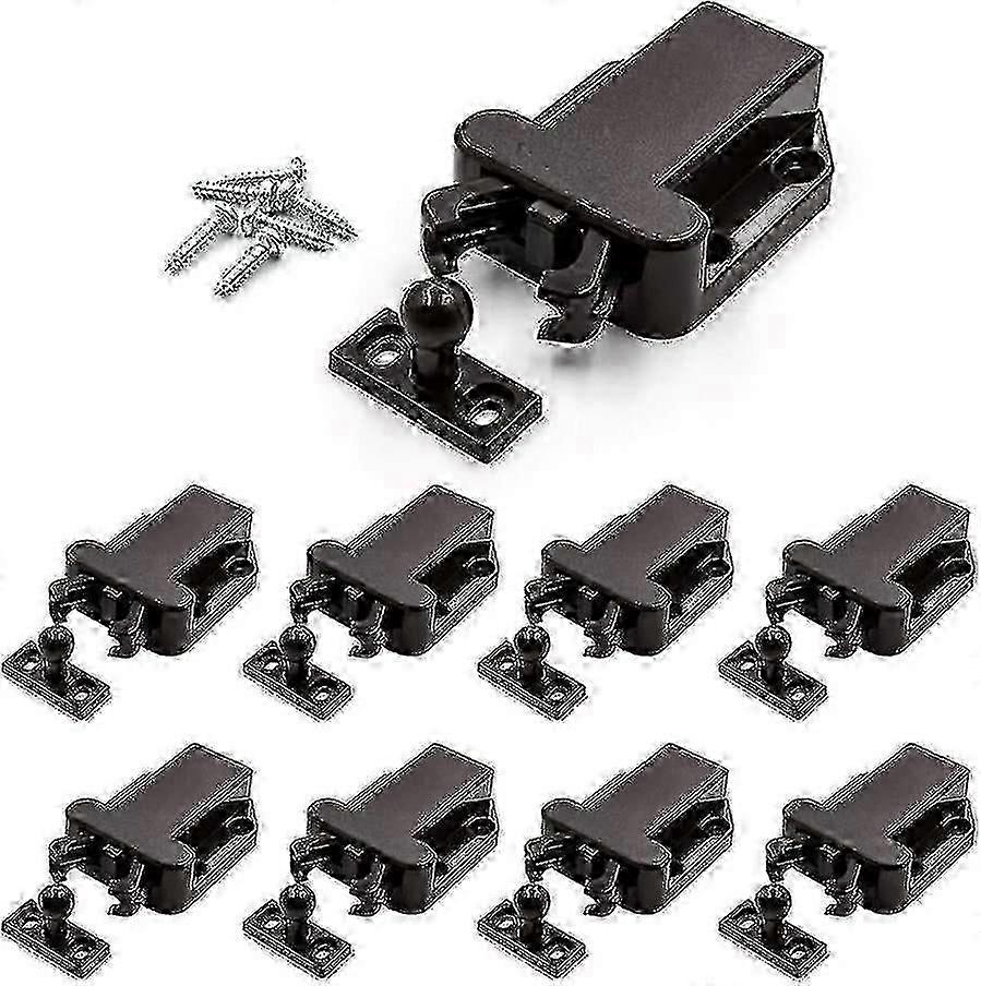 8 Pack Touch Push Latch Lock for Drawers, Cabinets, Cupboards, Self-Locking Device