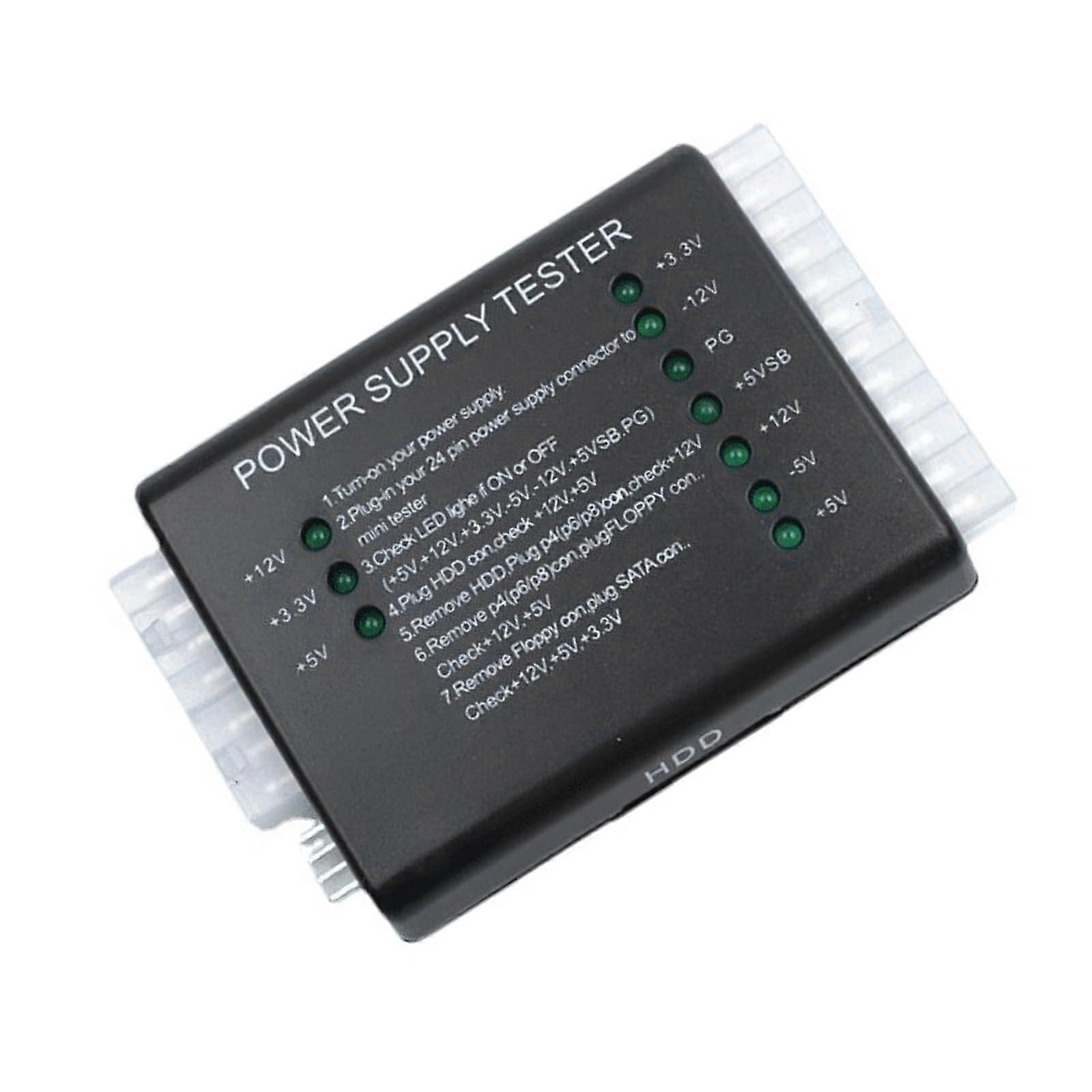 20/24Pin power supply tester with LED display diagnostic tool test for anode cathode 12V 5V 3.30V