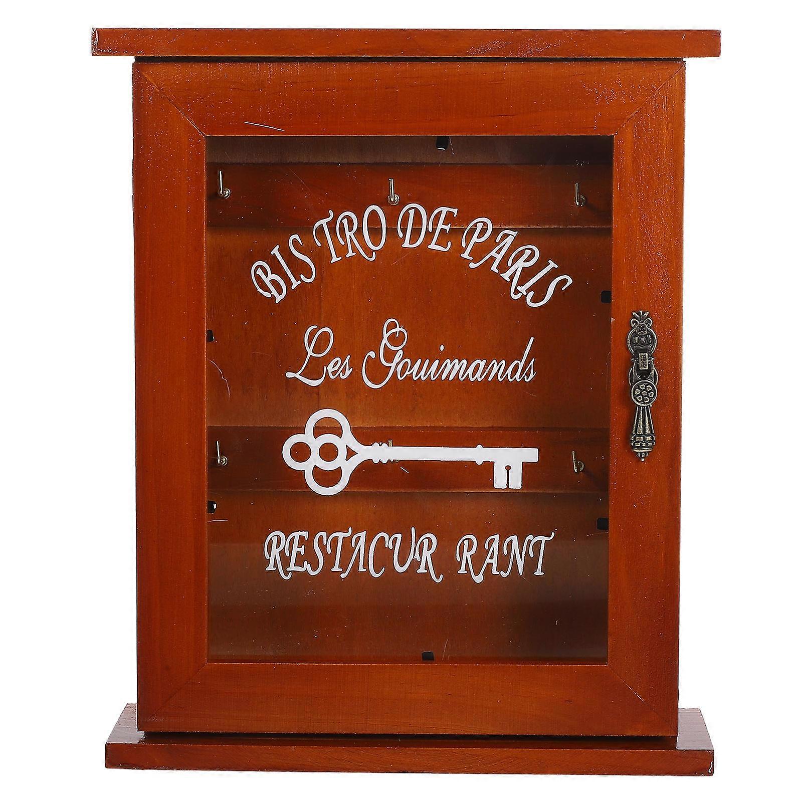 Vintage Key Storage Box Wall Mounted Household Organizer for Keys and Small Items Compact Elegant Design Home Entry Decoration