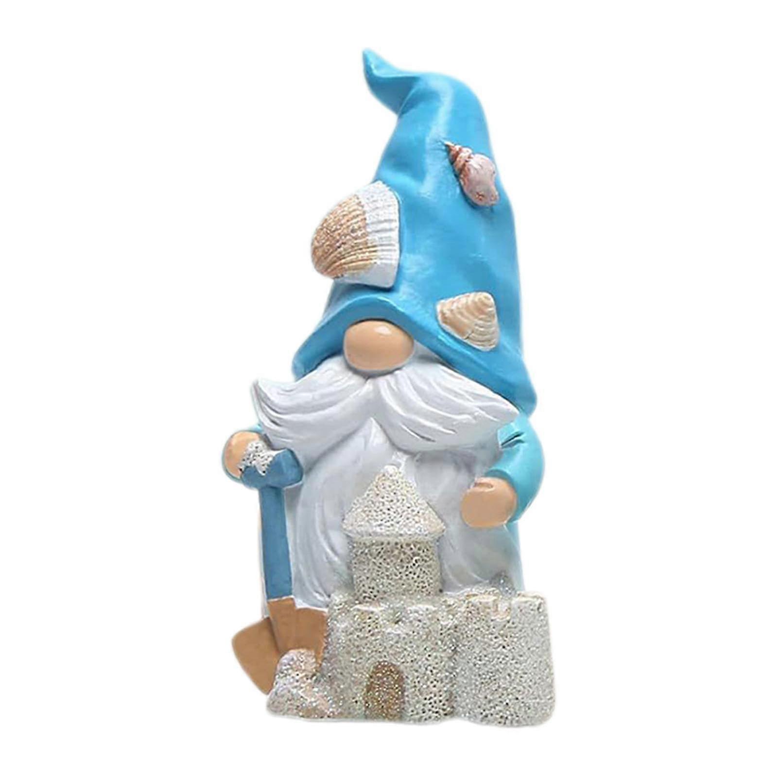 GNOME Statue for Desk - Home Decor Miniature Gnome Figurine, Resin Art Decorative Figure for Bookshelf, Computer Desk, Living Room