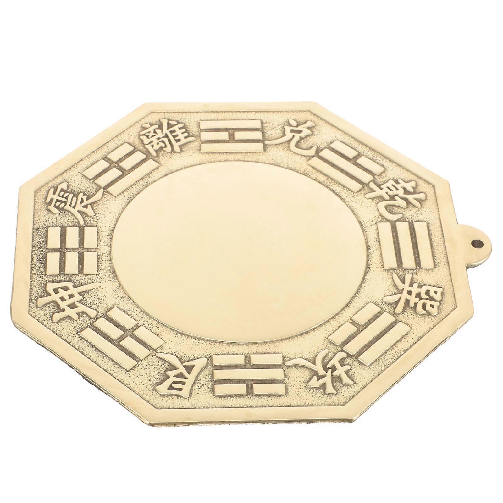 Eight Diagrams Mirror Exorcism Ornament Evil-Avoiding Decor Golden