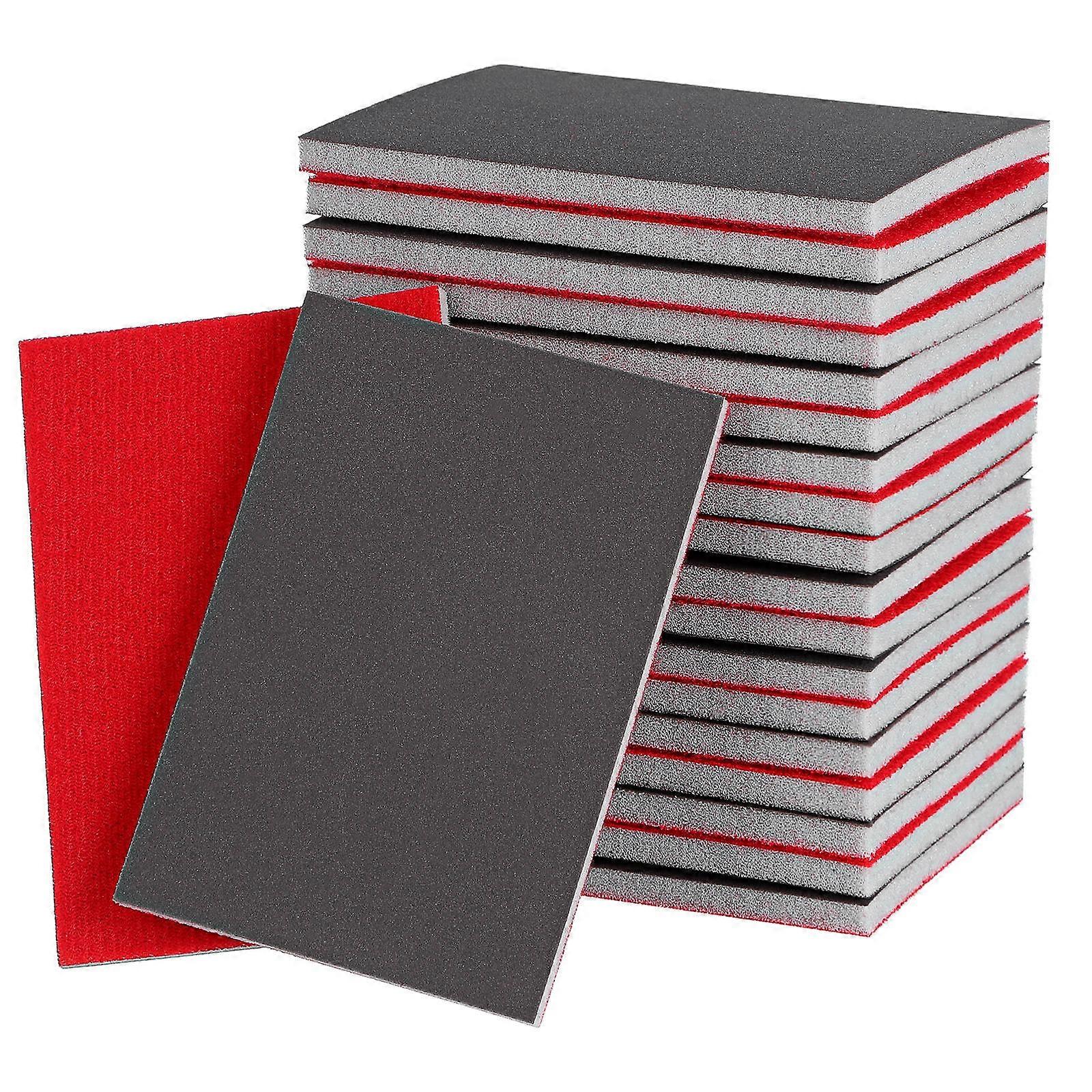 20pcs Reusable Automotive Sanding Sponge Pads Soft Abrasive Grit Polishing for Smooth Finish and Versatile Applications