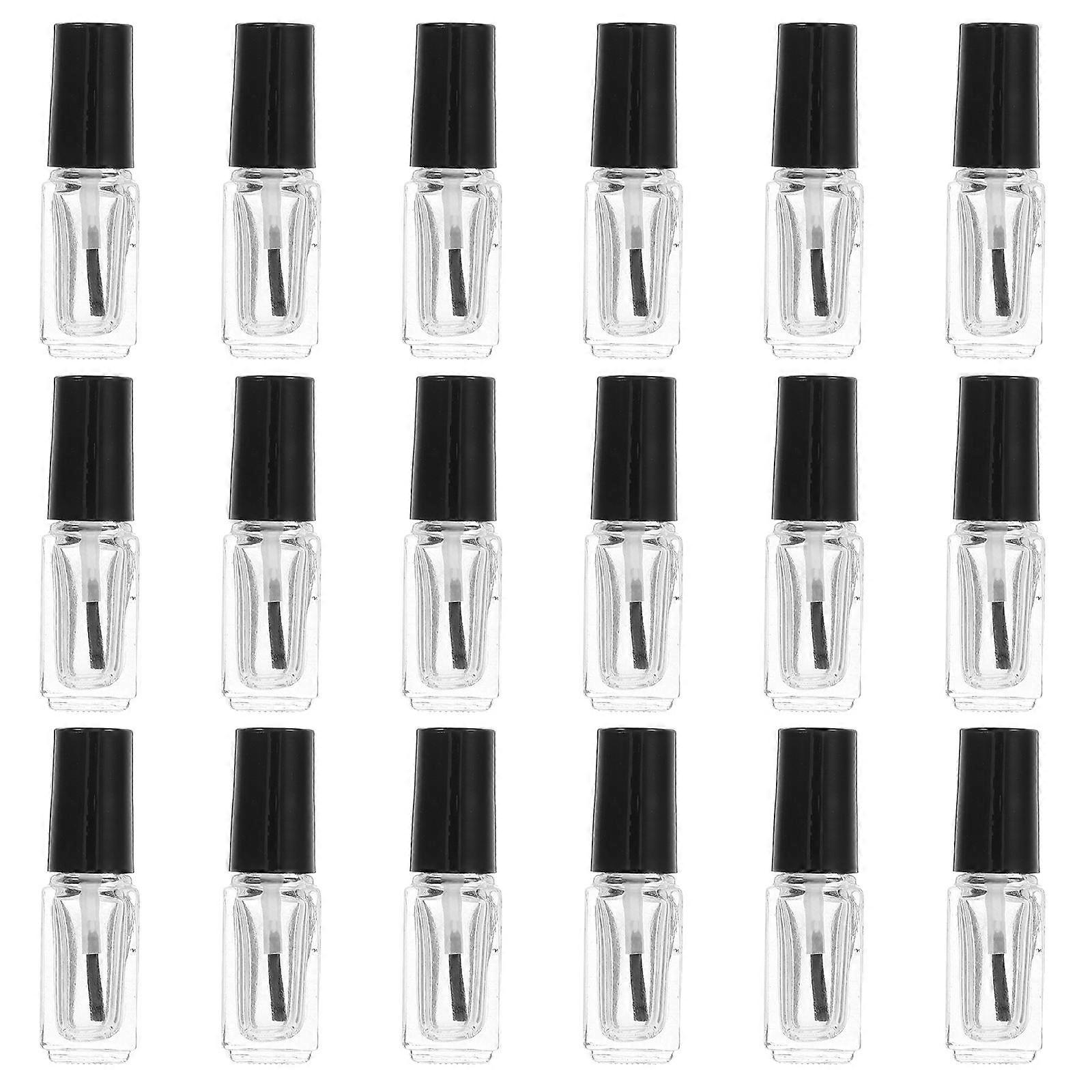 Empty Polish Containers, Transparent Glass for Monitoring