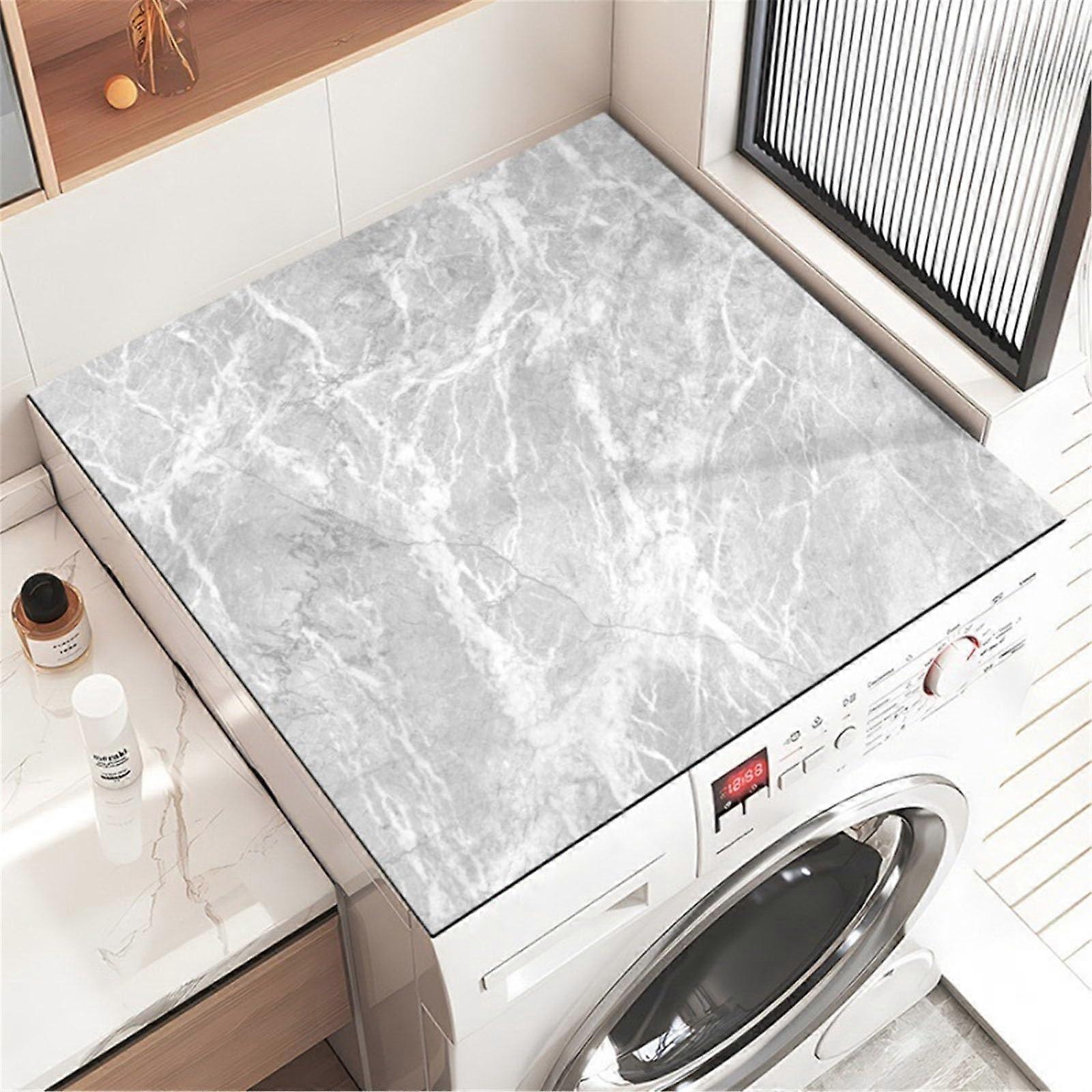 Washing Machine Pad, Cover and Dryer, Marble Print, Front Loader (50x50cm)