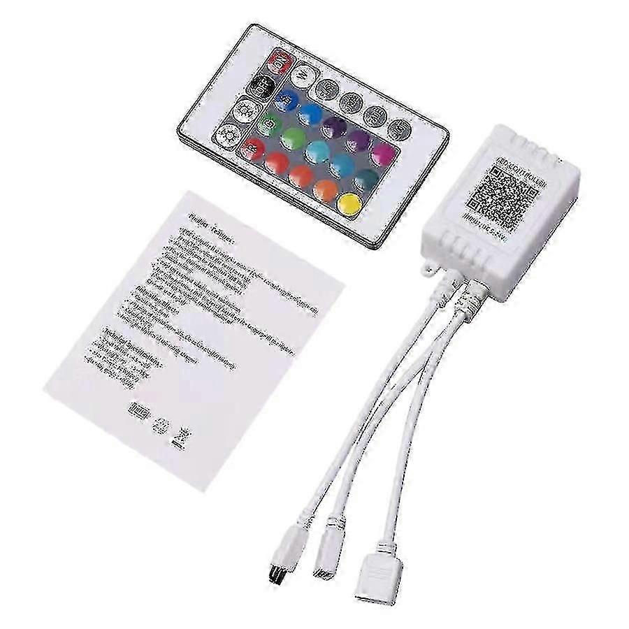 Lichtsteuerung, Controller RGB Light Controller + Infrarot-Fernbedienung 24 TastenWeiß SZRH A-V