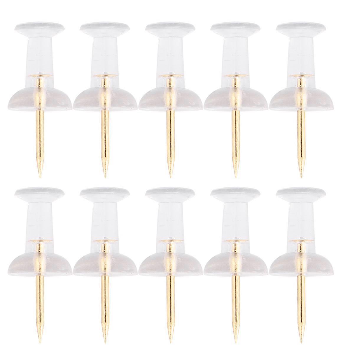 Decorative Pushpins Travel Planning Practical Design Golden 0.94x0.31x0.31 Inch 200Pcs 2 Boxes