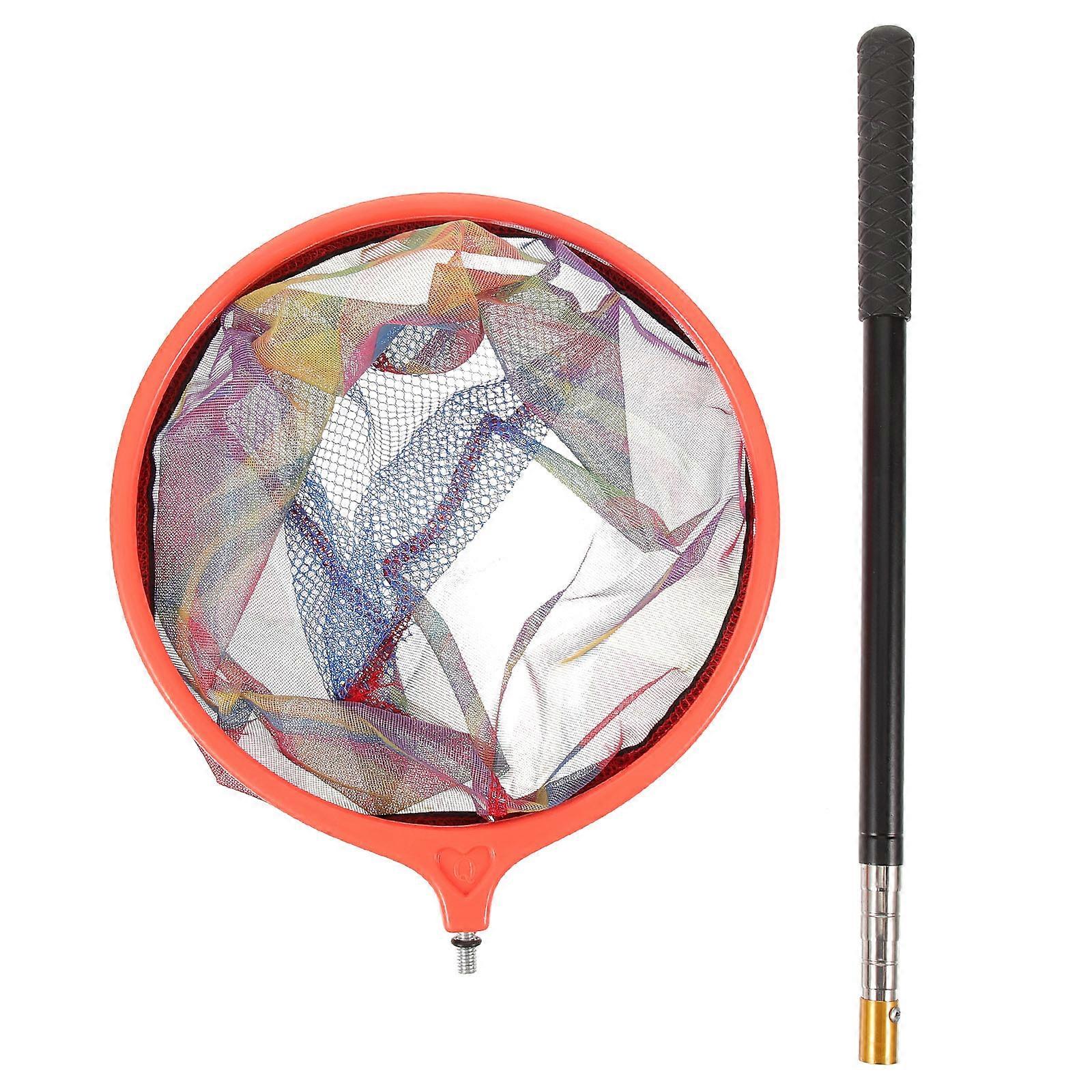 Fishing Net With Handle Retractable Pole Boat Fishing Easy Detachable Handle 177x25cm 1Set