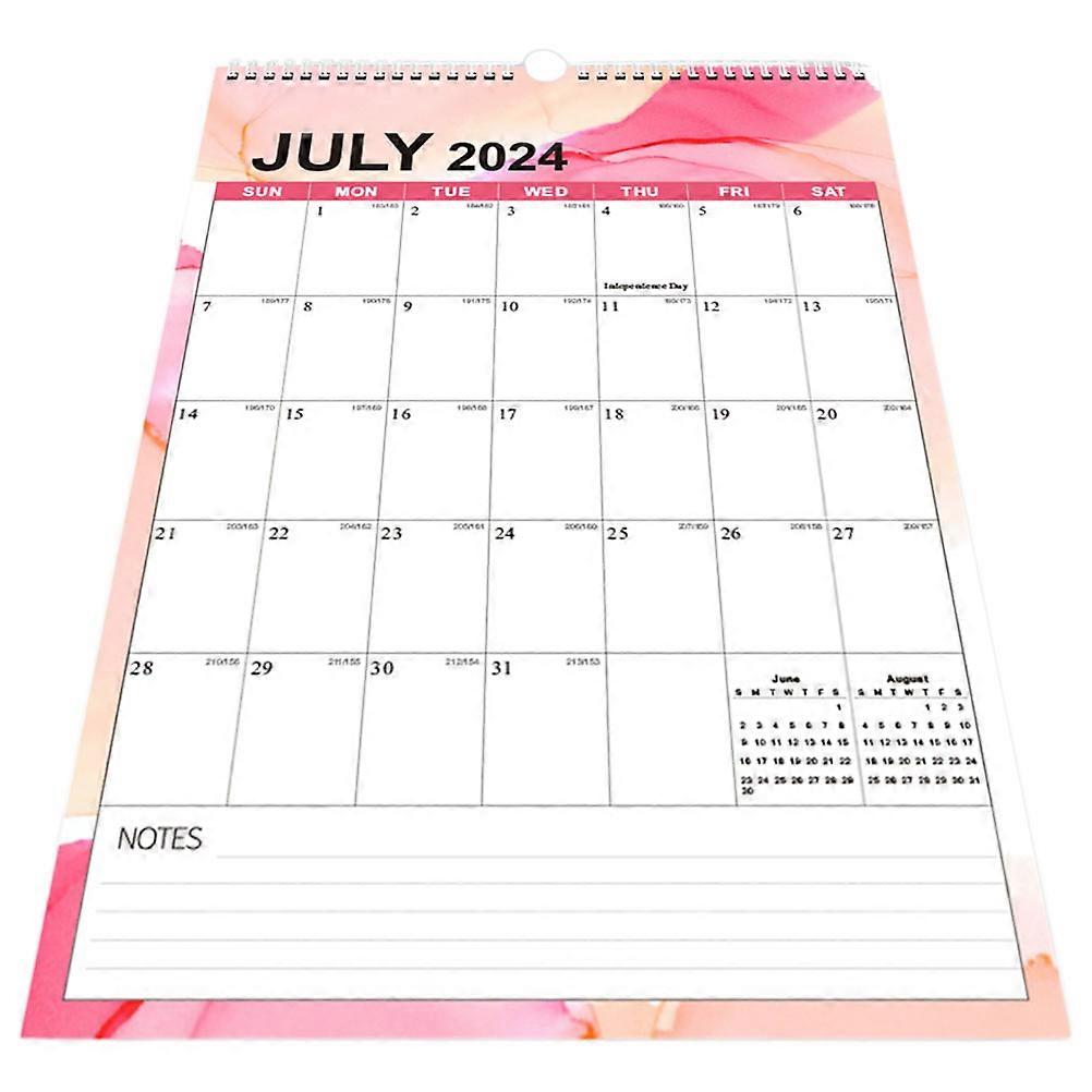 Monthly Calendar Family Calendars Office Organization Simple Design Multi-Colored 43X30.5CM Appointment Management 1Pack