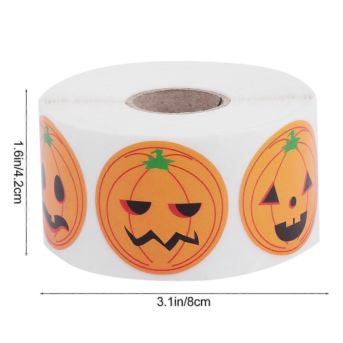 Pumpkin Stickers Halloween Happy Halloween Sticker Pumpkin Theme Parties Paper 1 Roll