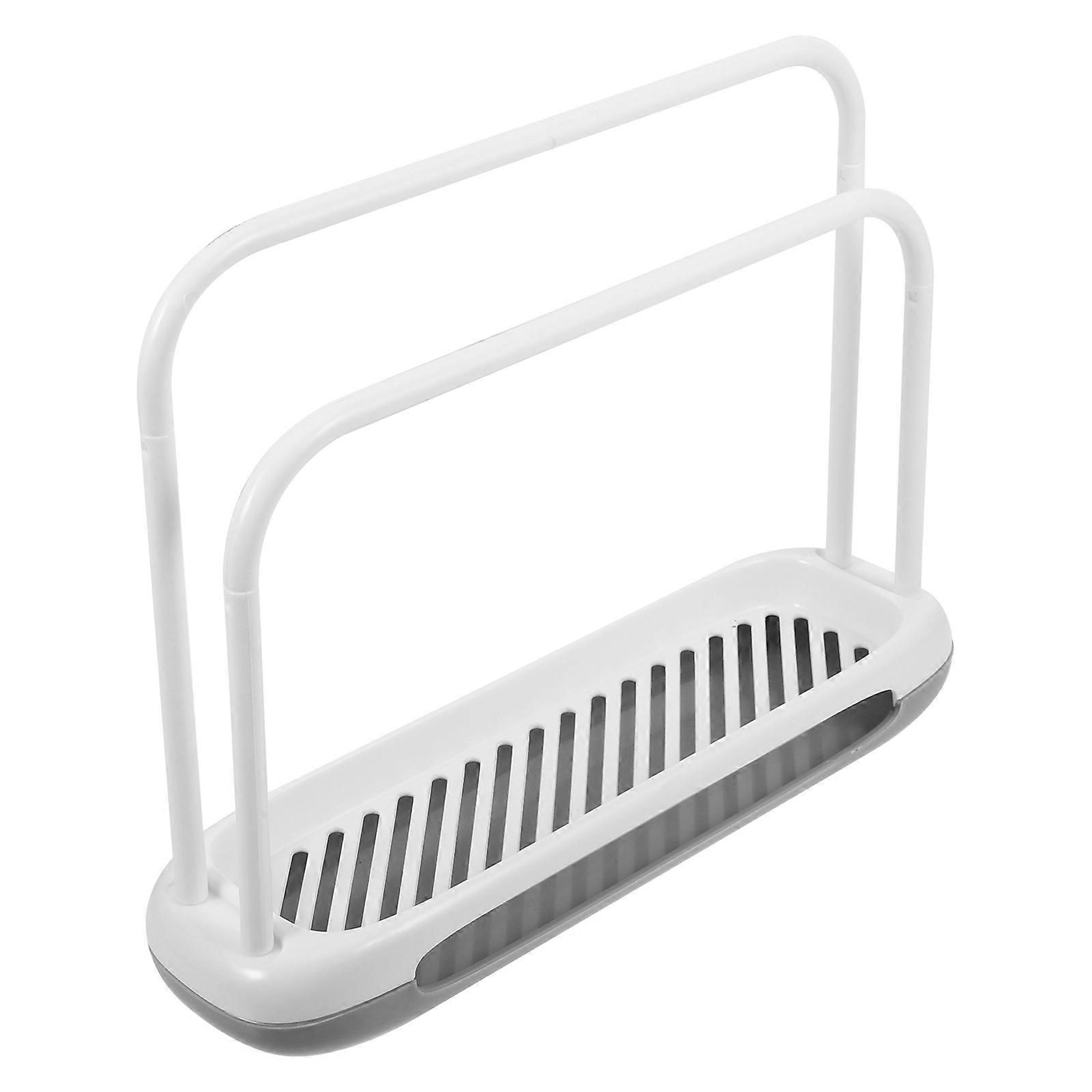 Dish Towel Drying Rack Hanging Towels Slotted Plate PP ABS Families Kitchen Use 25.30X19.60X7.20CM 1Pack