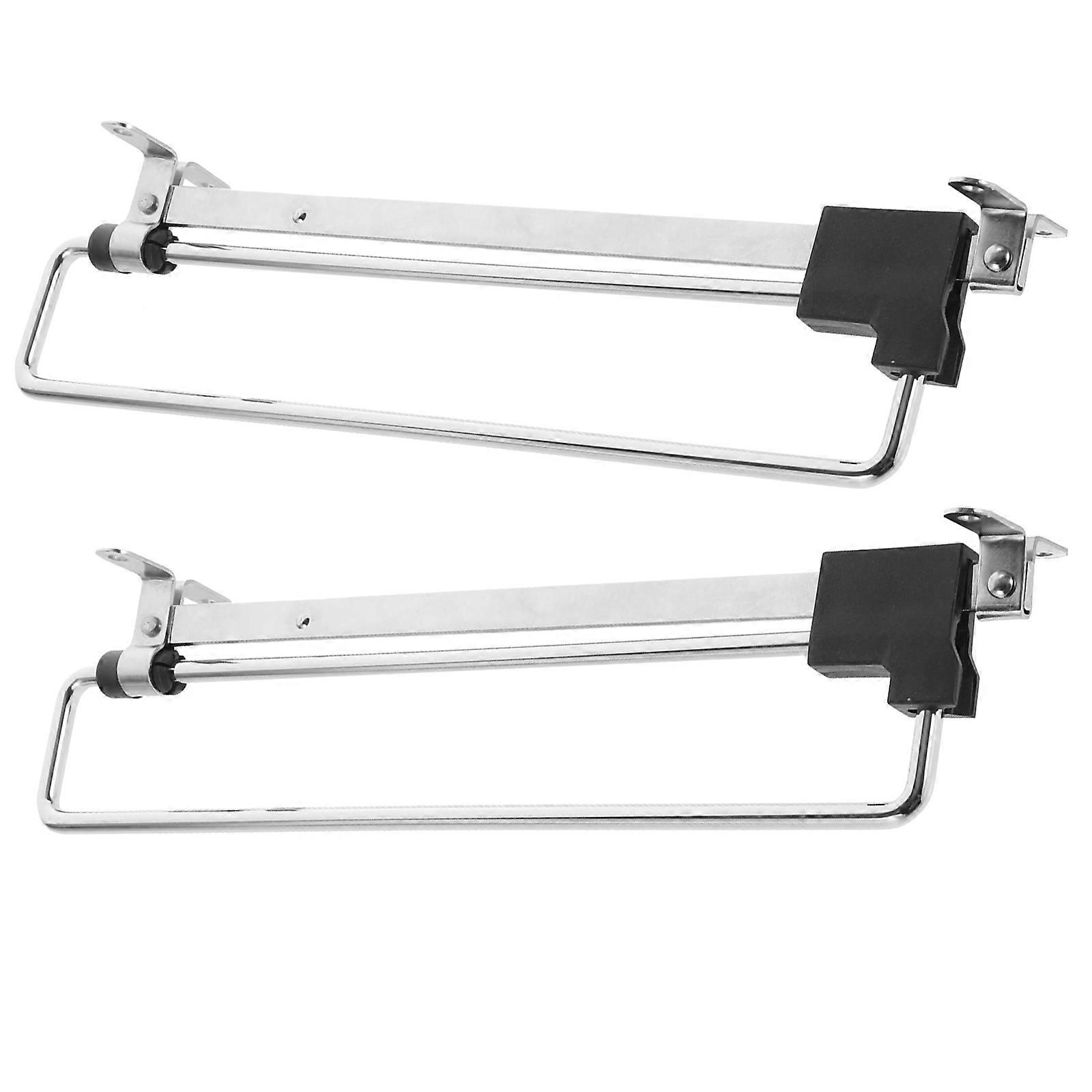 Clothes Hangers Space Saving Adjustable Length Wardrobe Clothes Rail Telescopic Simple Design 2Pcs