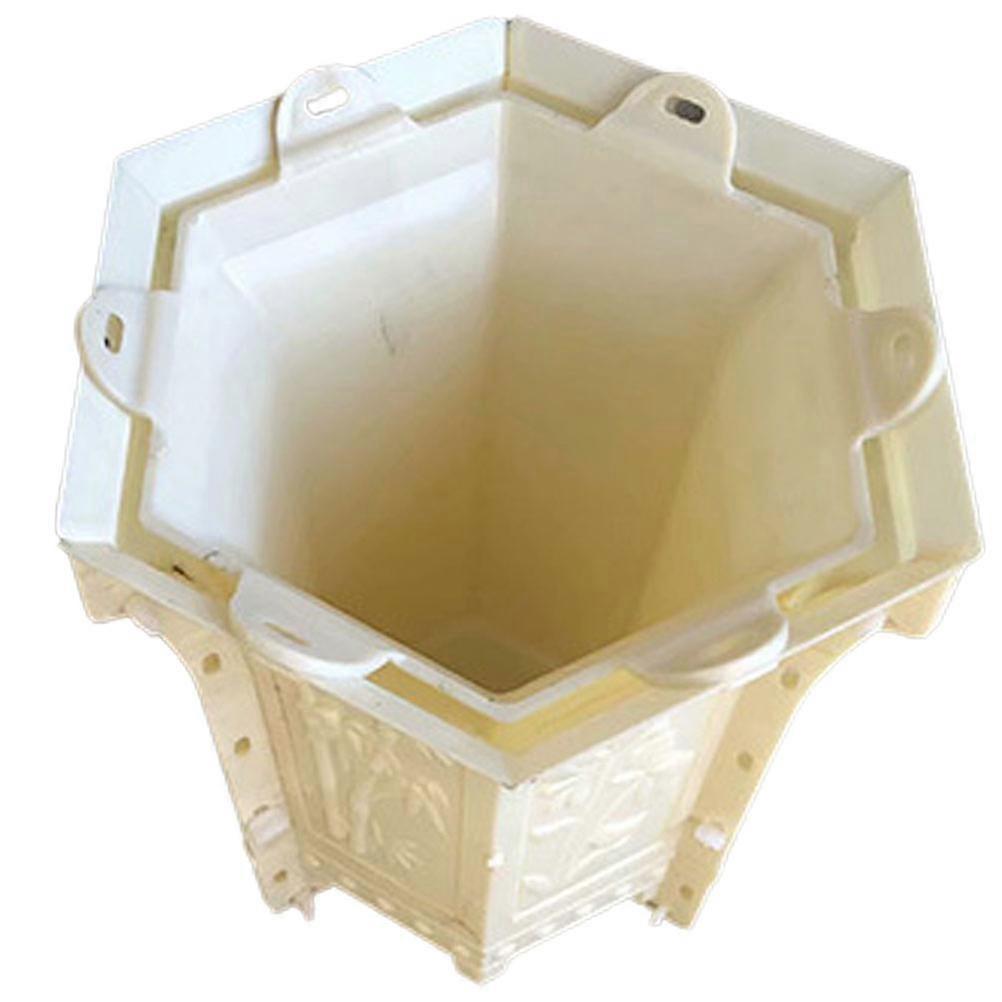 Hexagonal Concrete Planter Mold for DIY Crafts – Thickened Plastic Bonsai Pot Mold with Smooth Interior for Easy Cleaning, Suitable for Garden and