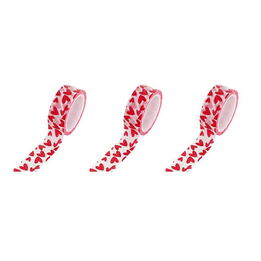 Scrapbook Tape Decorative Tapes Heart Pattern Scrapbooking Supply for Adults DIY Craft Red 500 x 1.5 x 1.5 cm 6Pcs