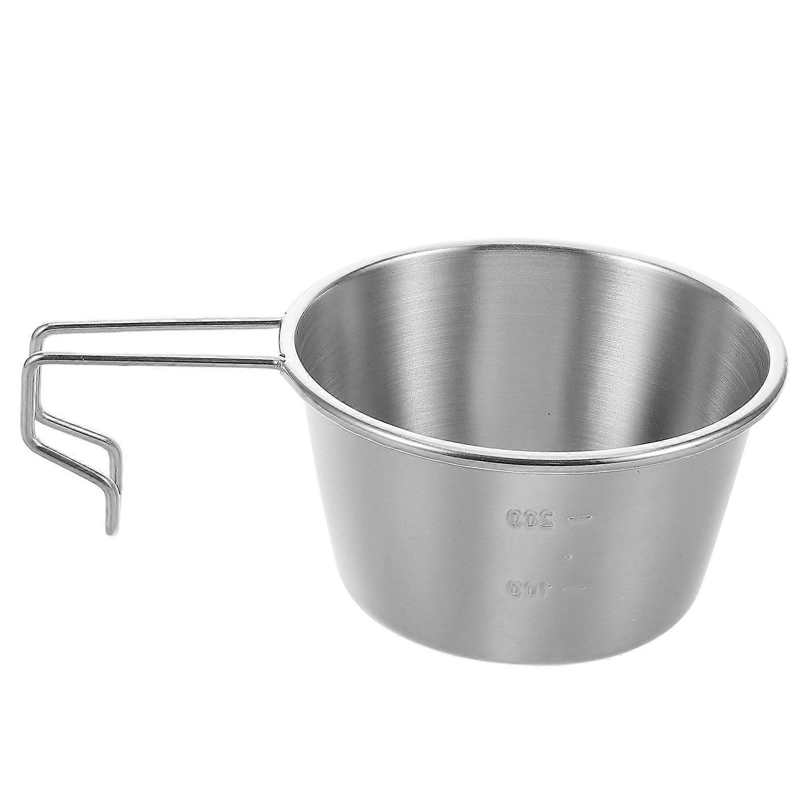 Camping Cup Stainless Steel Boiling Water Outdoor Enthusiasts Lightweight 200ML 1Pack
