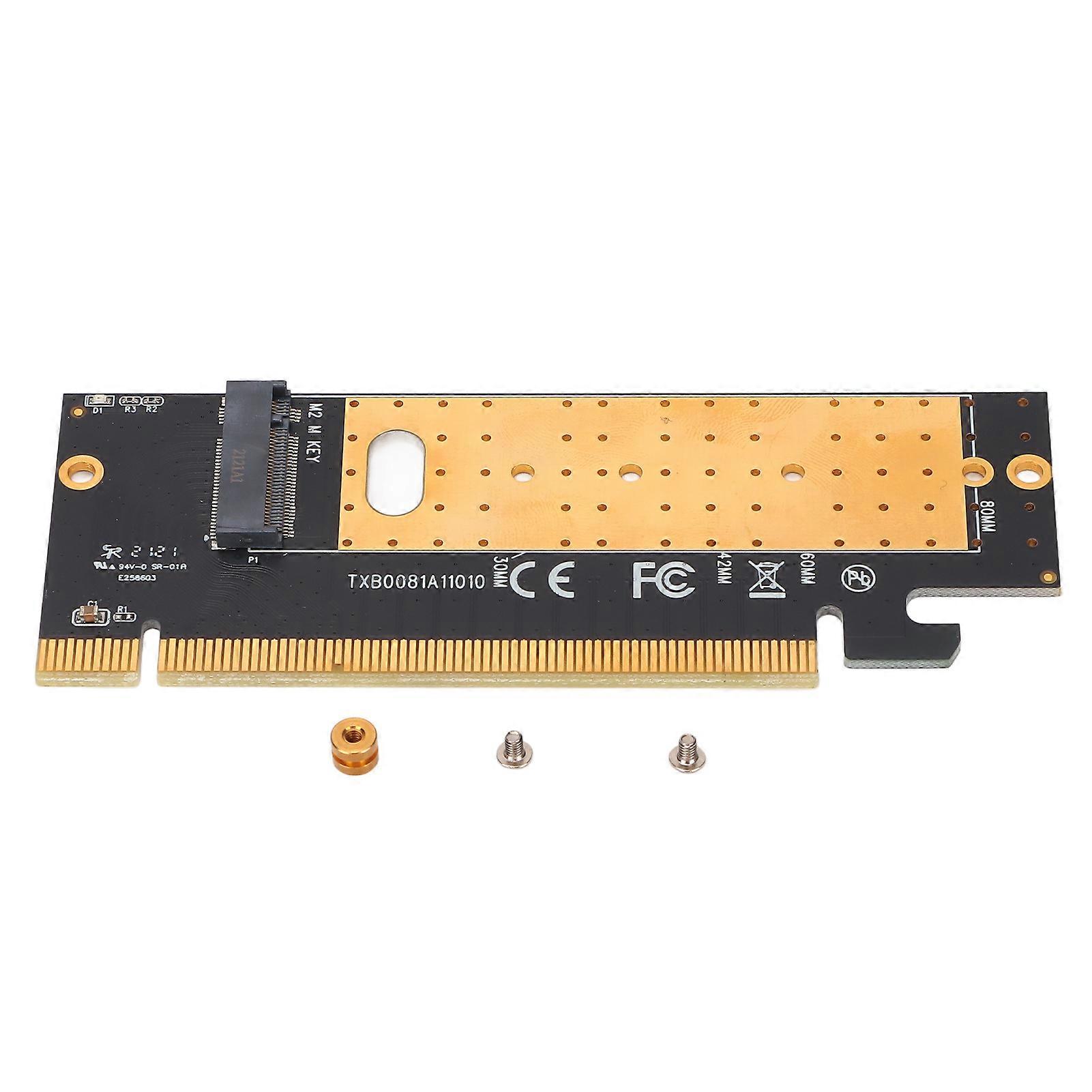 Adaptateur M.2 vers PCIE 3.0 8 Gbit/s, emplacement PCIE X16, extension libre 2280/2260/2242/2230, avec trou d'émission de chaleur pour Windows