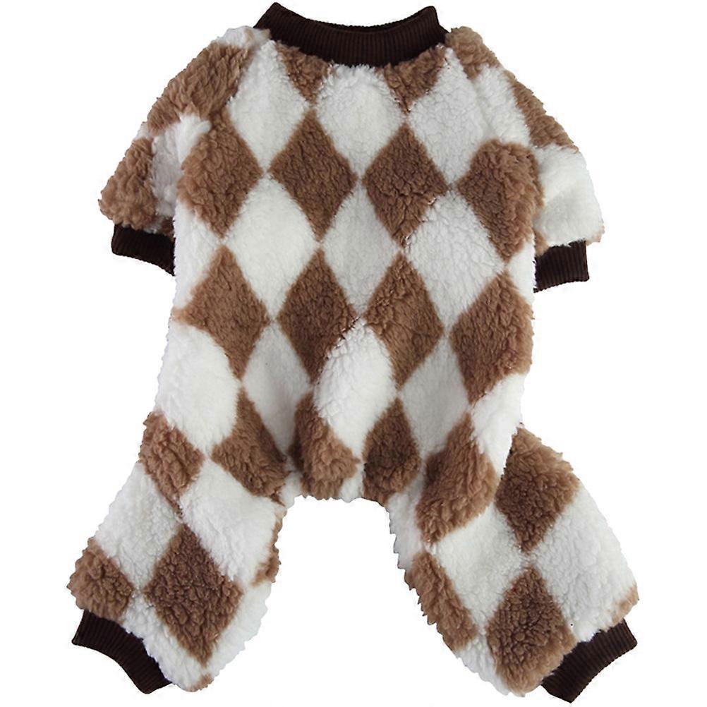 Chic Style Dog Pajamas Pet Clothing Travel Comfortable Warmth One-Piece Design 1Pack