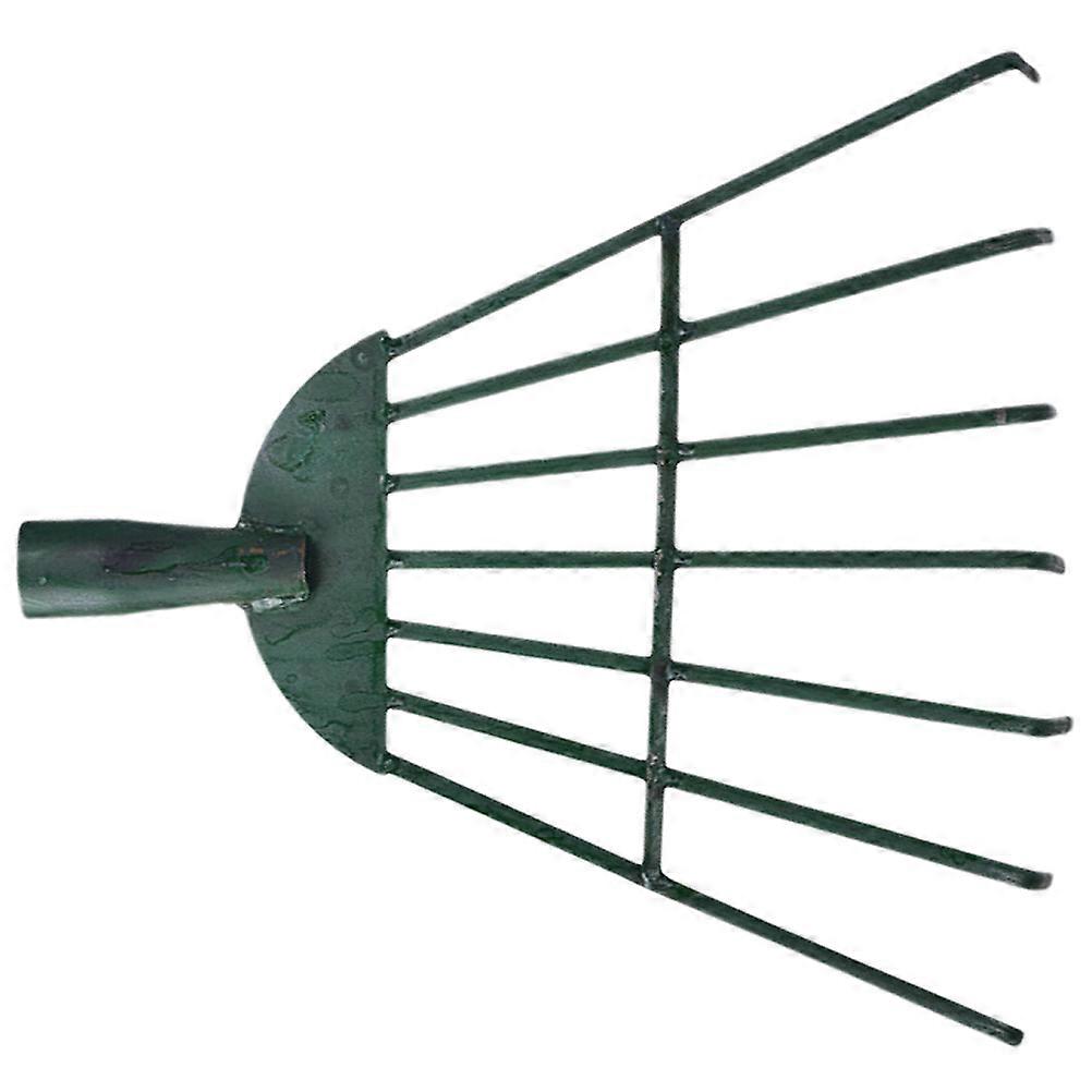 Grass Rake Plowing Grass Rake Farm Agricultural 7-Toothed Rake Gardening Tool Without Handle Soil Loosening Gardeners 1Set