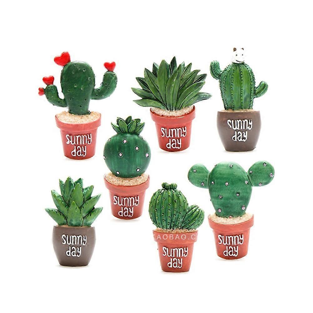 Decorative Magnets Fridge Decoration Succulents Plant Shape Fridge Door Magnet Usage 5Pcs