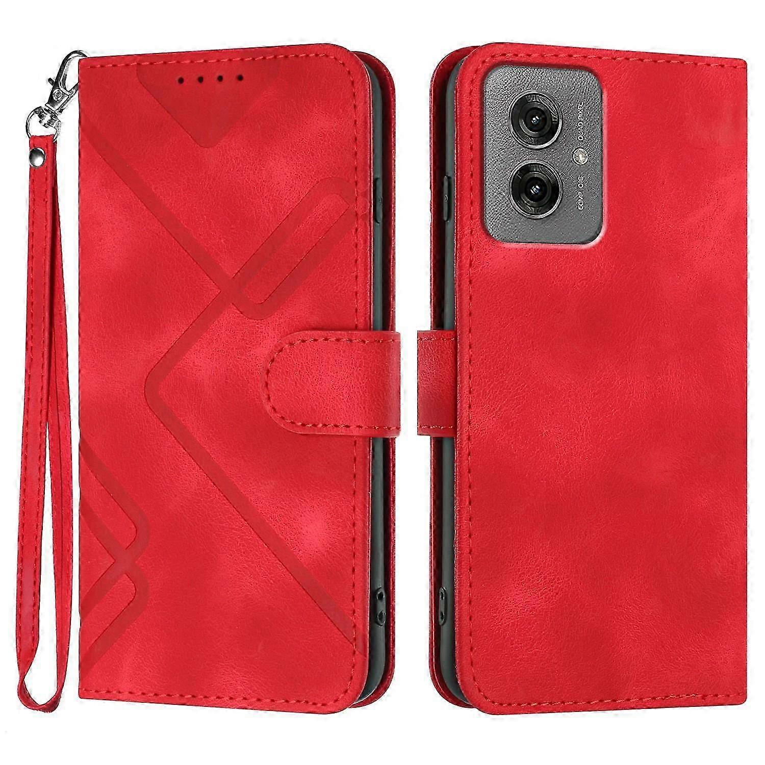 Leather Phone Cover with Geometry Pattern for a Motorola Device