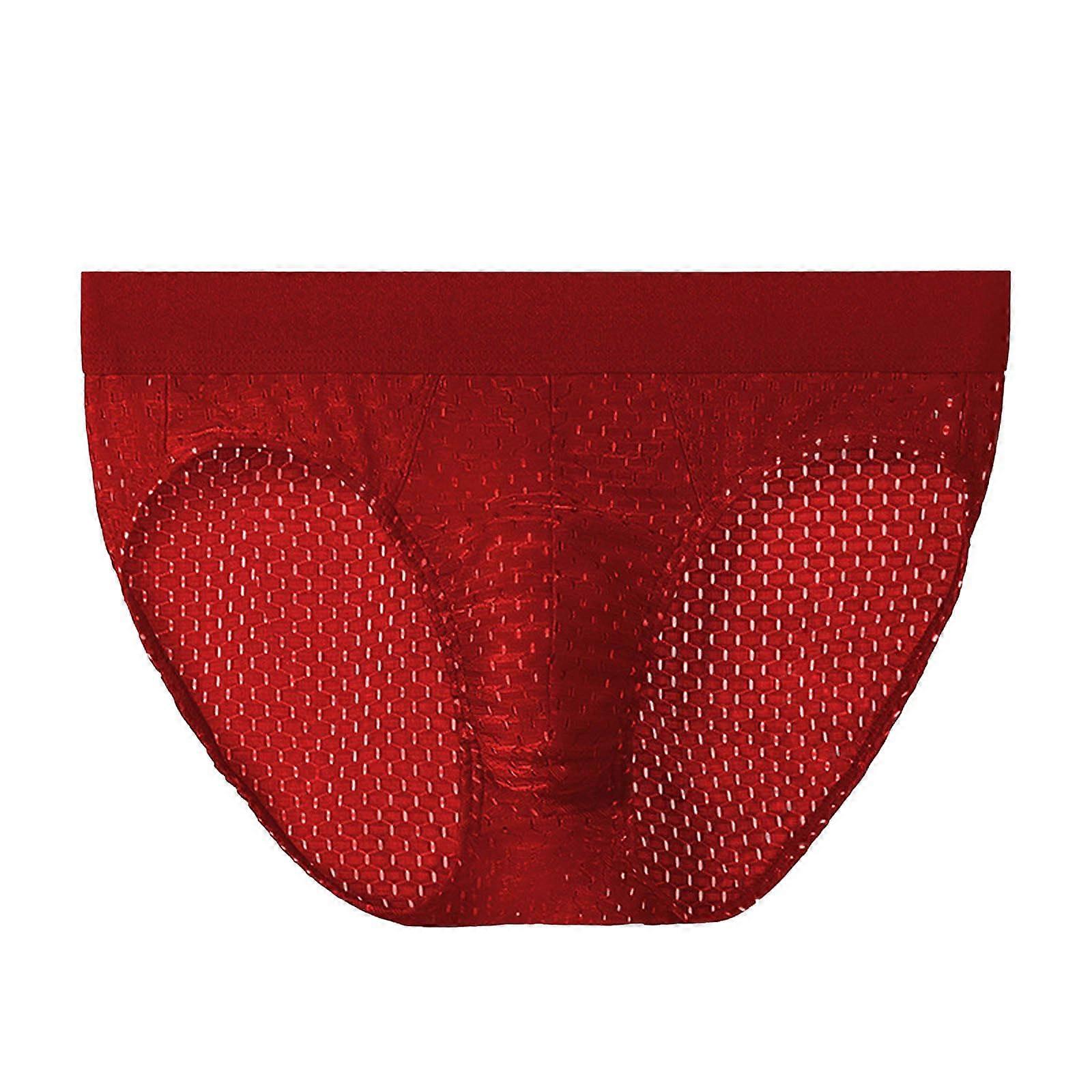 Thong Men's Ultra-Thin Jockstrap Underwear Red 4XL Strings
