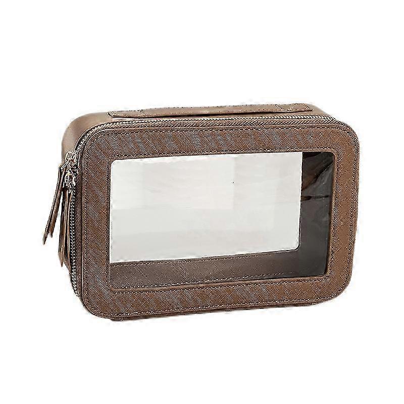 Single Layer Transparent Waterproof PU Leather Cosmetic Bag