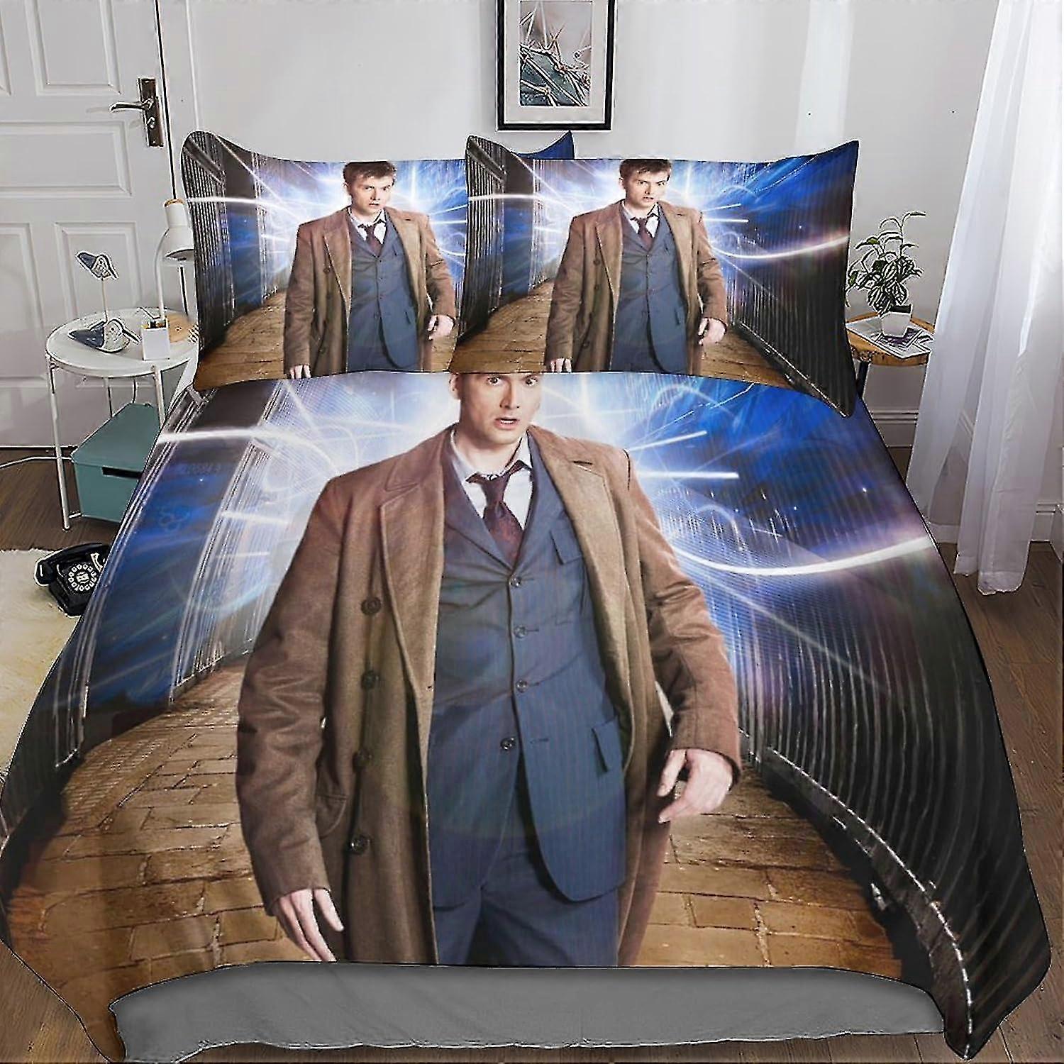 3 Pieces Duvet Cover Set with 3D Printed Design for Certain Brand Movies, Microfiber with Hidden Zipper and Pillowcases