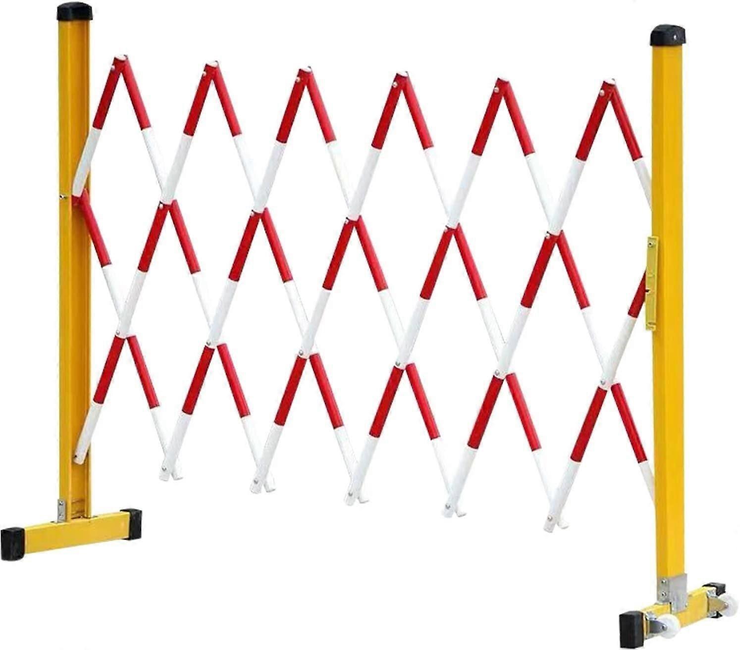Movable, Foldable Construction Fence, Portable FRP Round Tube Retractable Fence (Red, 1.2 x 2.5 M)