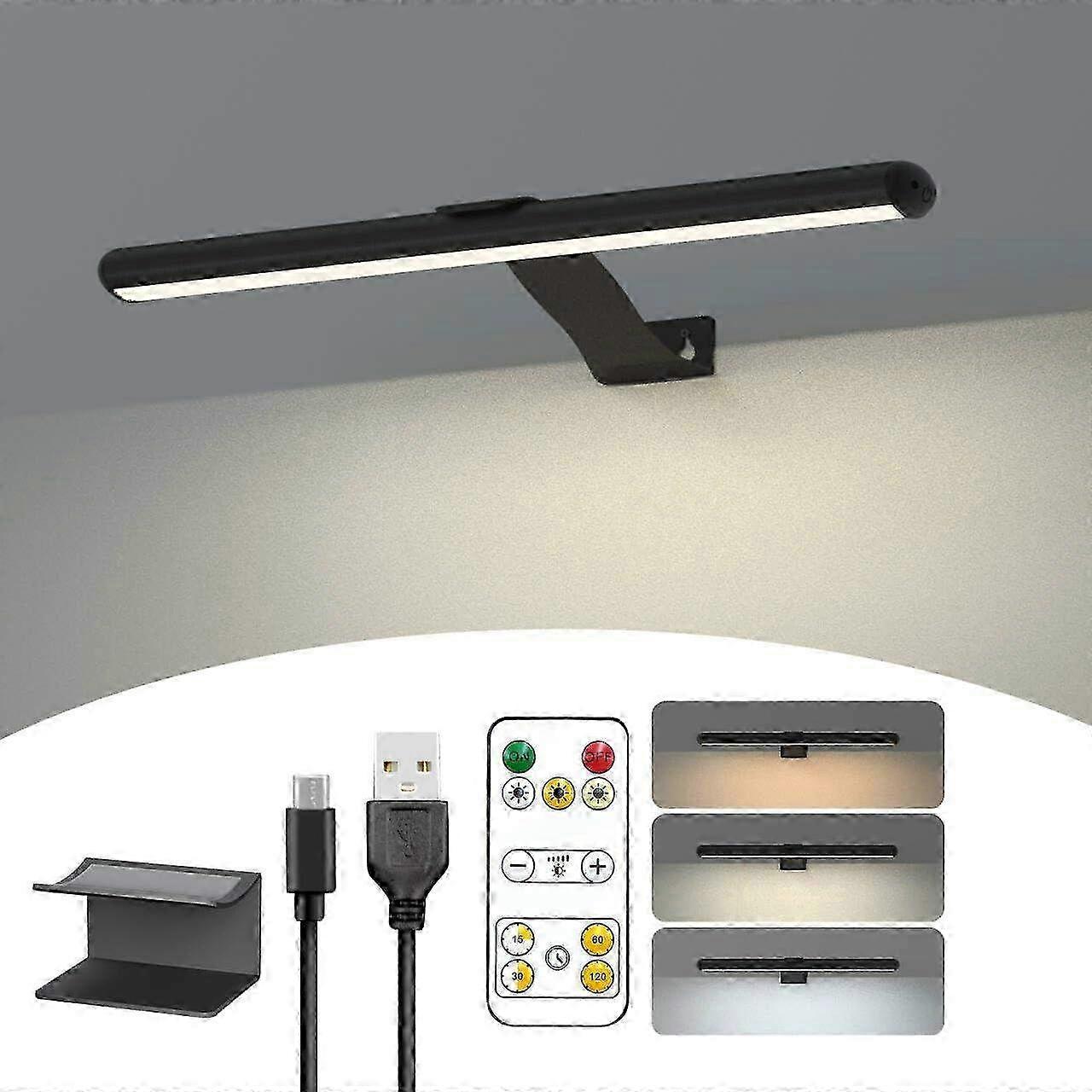 Rechargeable Wireless Picture Light with Remote Control, 300LM Art Display Battery Lamp, 3 Lighting Modes, Magnetic Wall Light for Artwork