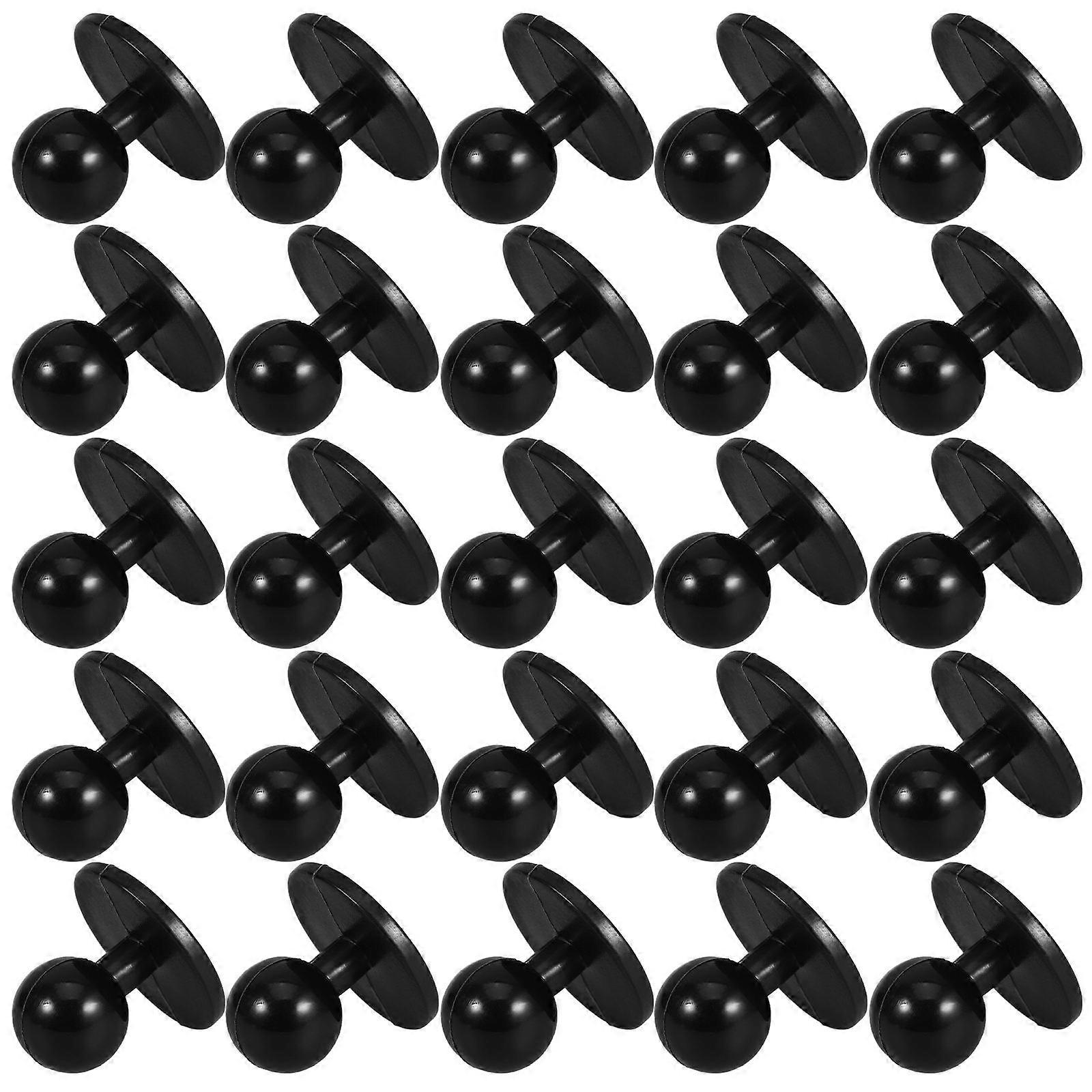 Chef Coat Stud Button Professional Image Enhancement Restaurant Chef Uniforms 50Pcs Black