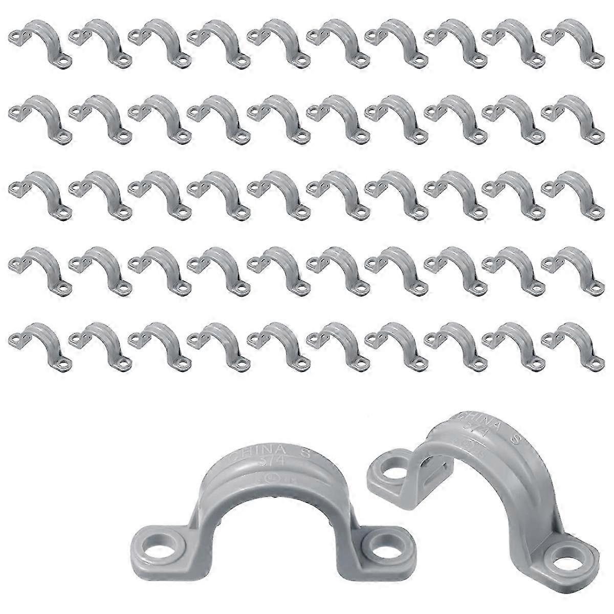 PVC Pipe with Double Hole Plastic Conduit with Pipe Clamp (3/4Inch) Edition 0708