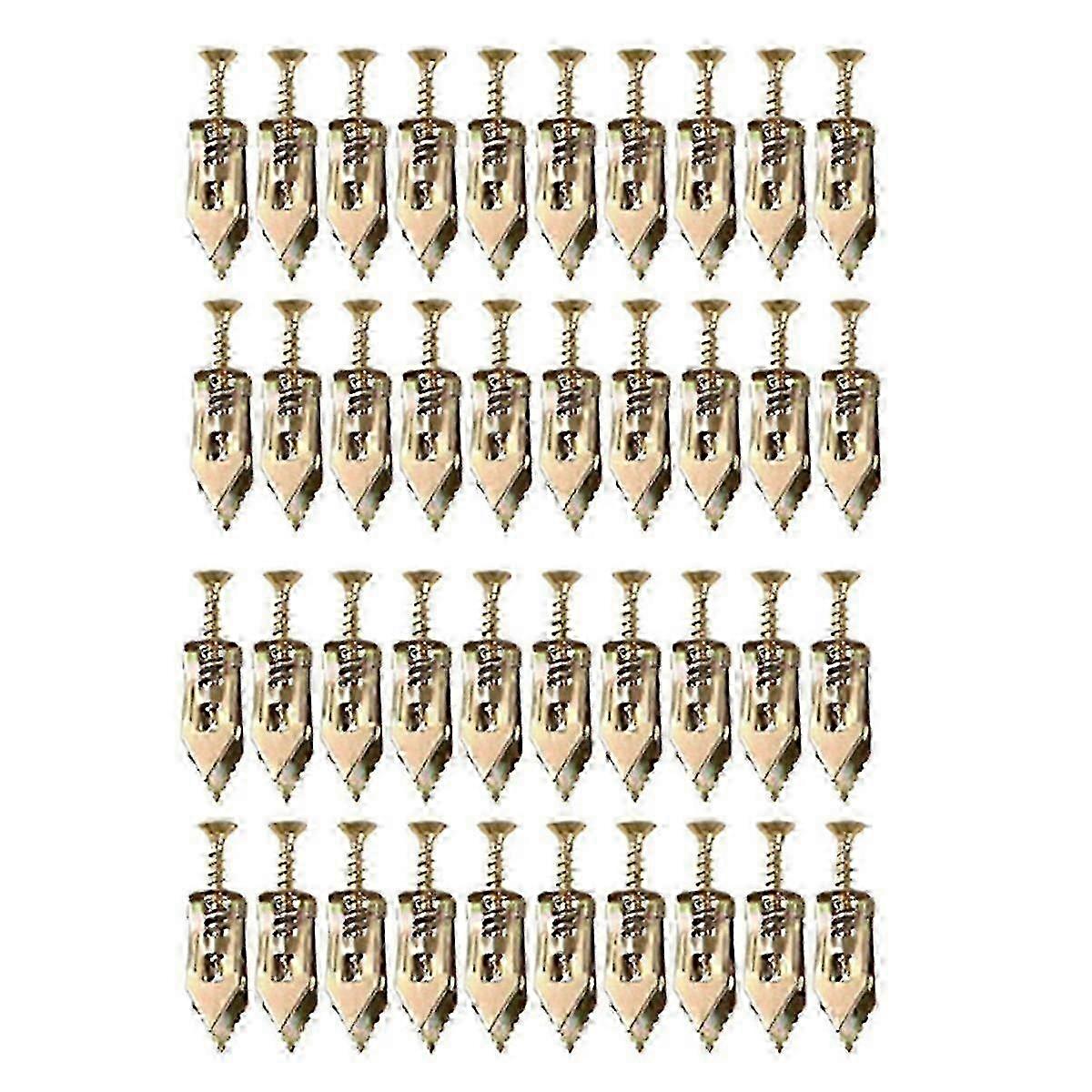 100PCS Upgraded Self-Drilling Anchors Screws, Drywall Anchors and Screws Kit, Easy Application No Drill or Holes in WallNEW