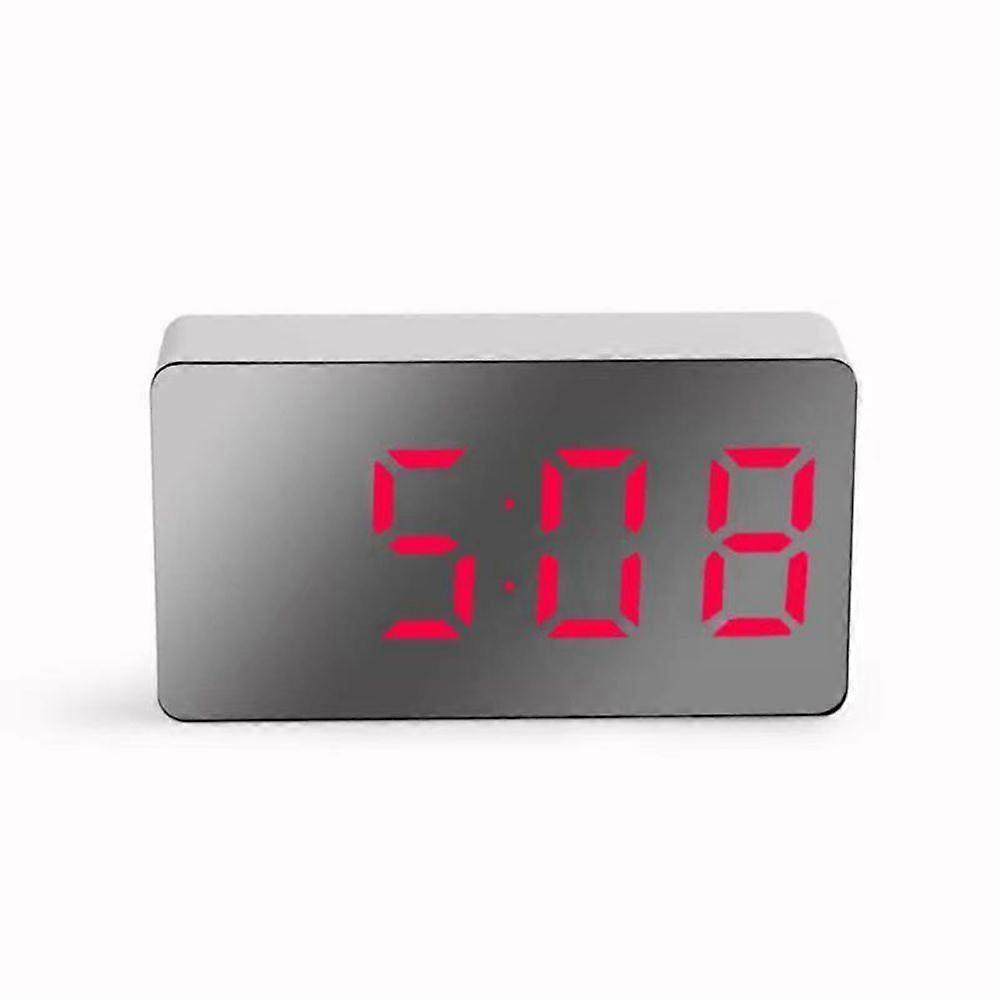 2022 LED Digital Mirror Table Clock Alarm Snooze Display Time Night Lights jy